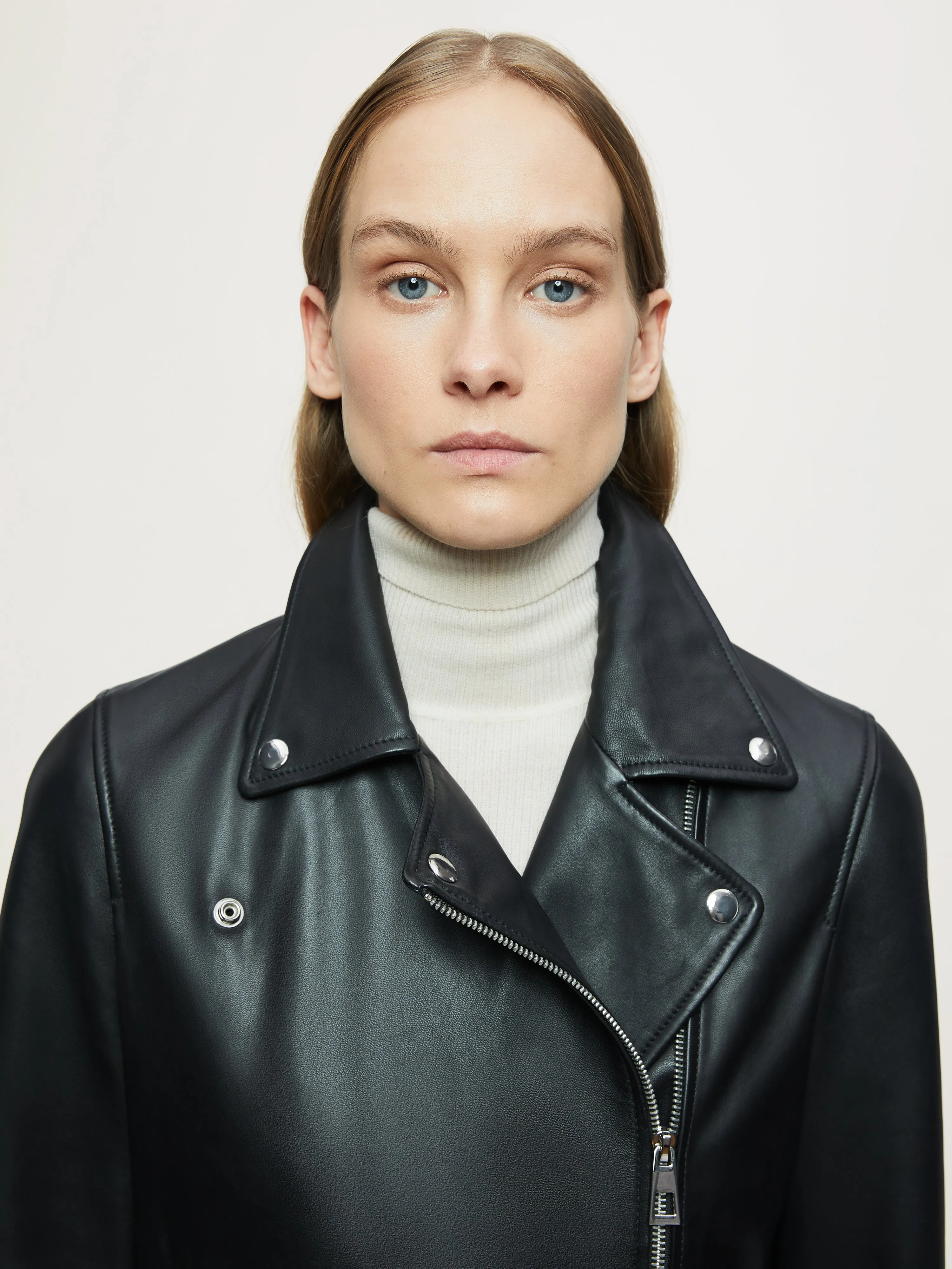 Quinn Leather Biker | Black sold by Jigsaw product image thumbnail 5