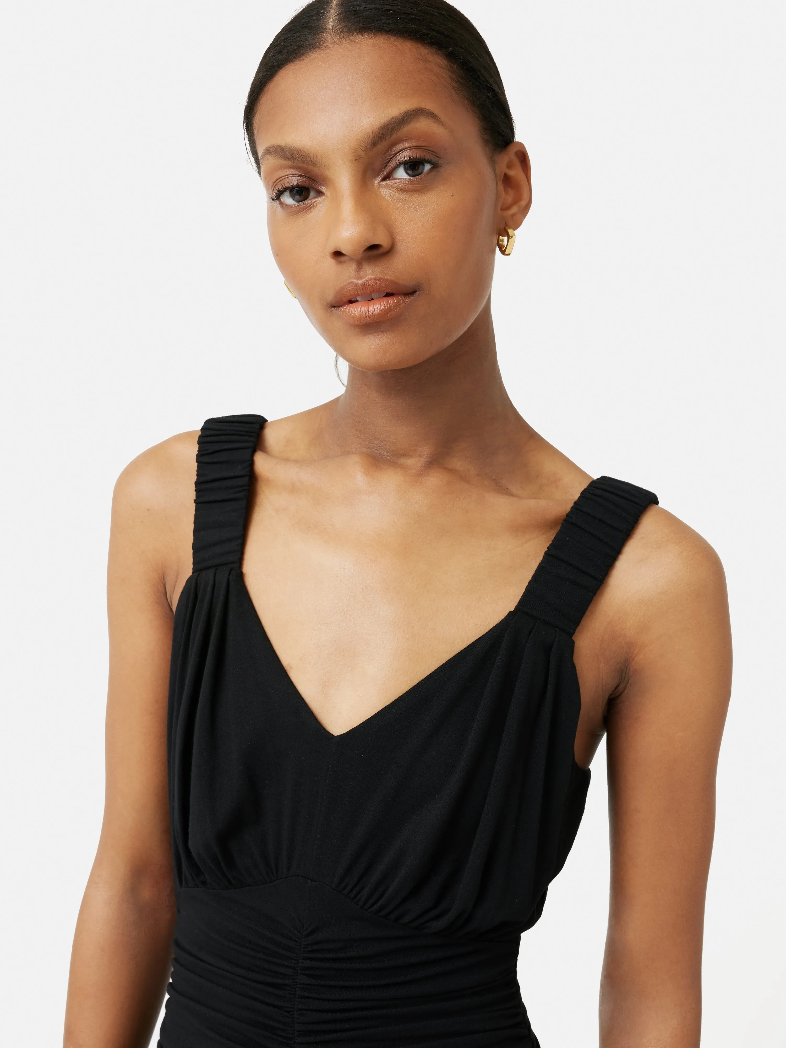 Shirred Strap Jersey Dress | Black sold by Jigsaw product image thumbnail 2