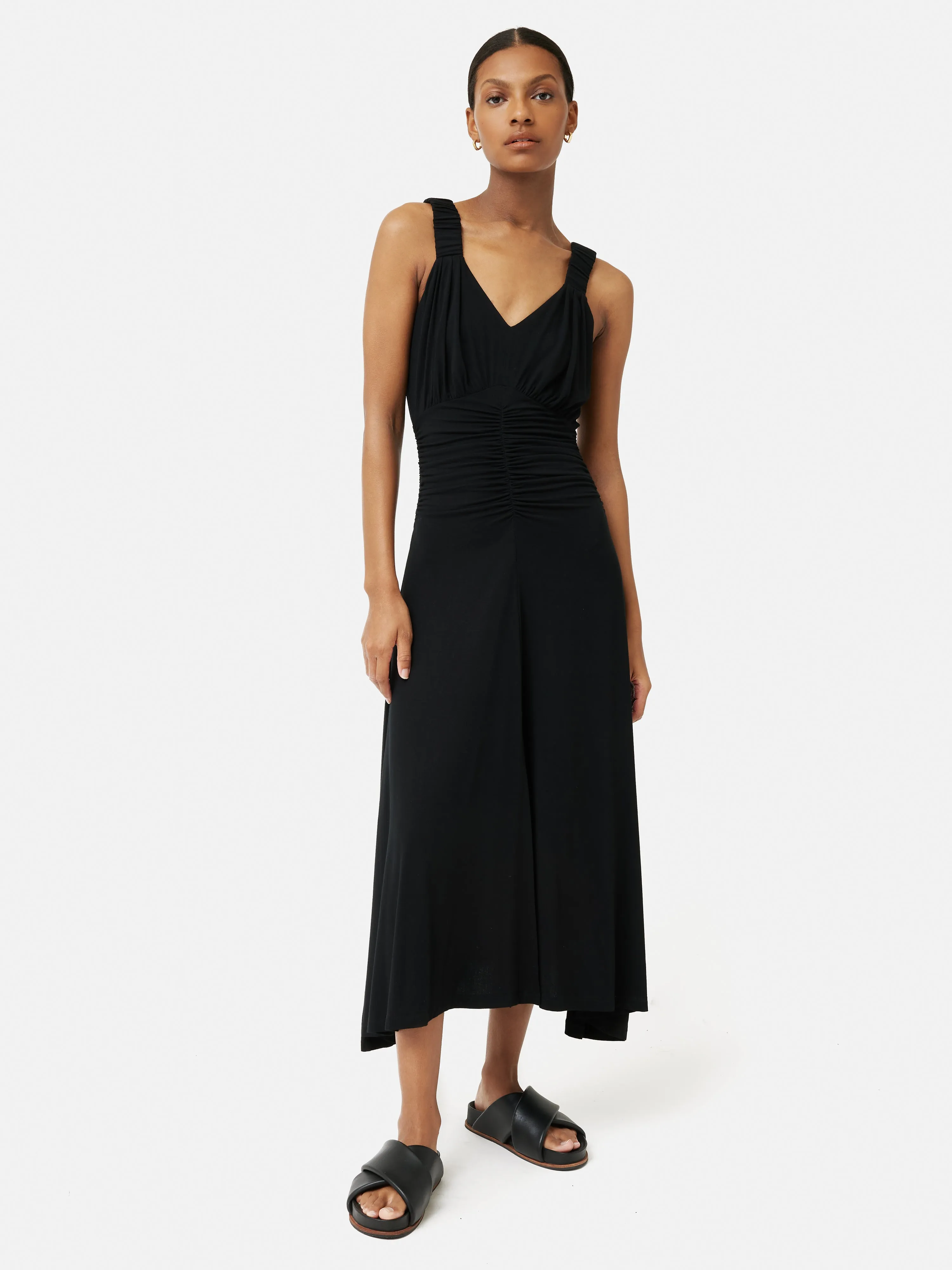 Shirred Strap Jersey Dress | Black sold by Jigsaw product image thumbnail 4