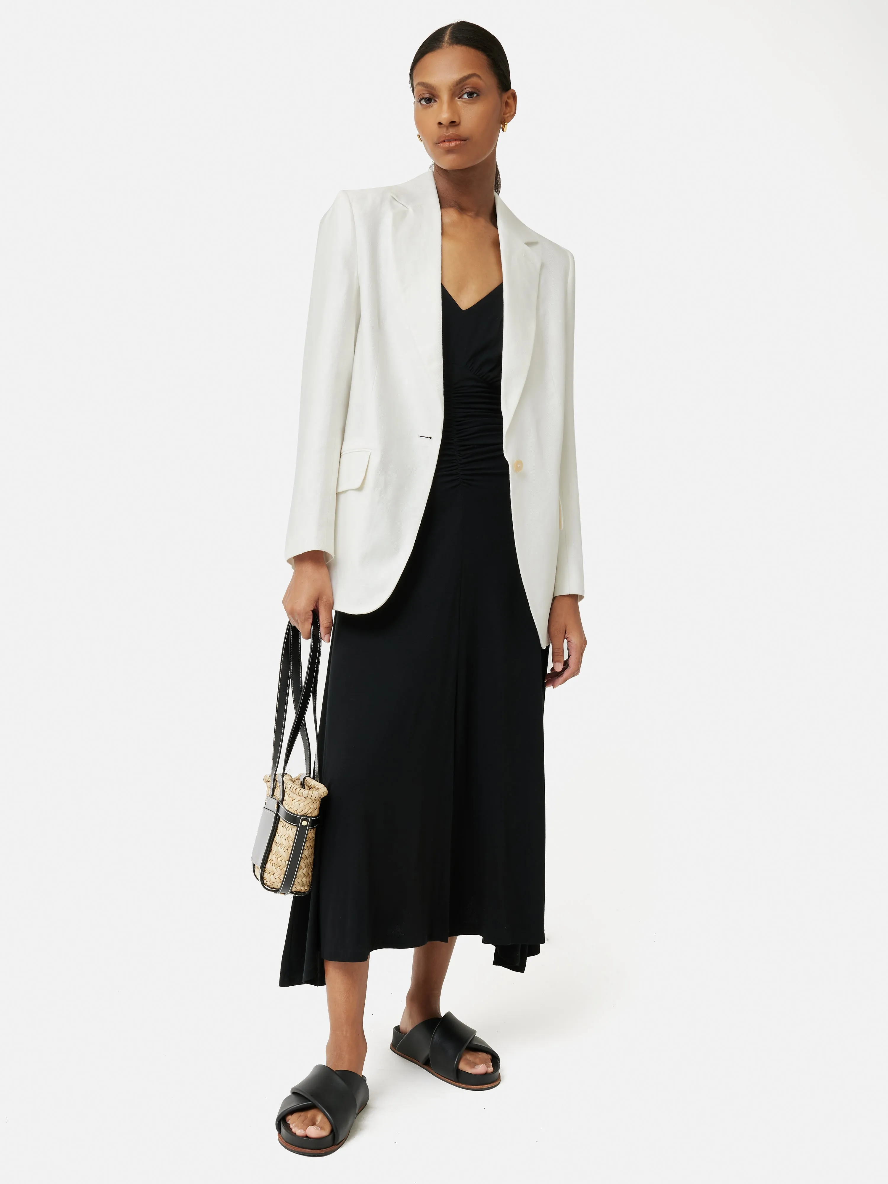 Shirred Strap Jersey Dress | Black sold by Jigsaw product image thumbnail 3