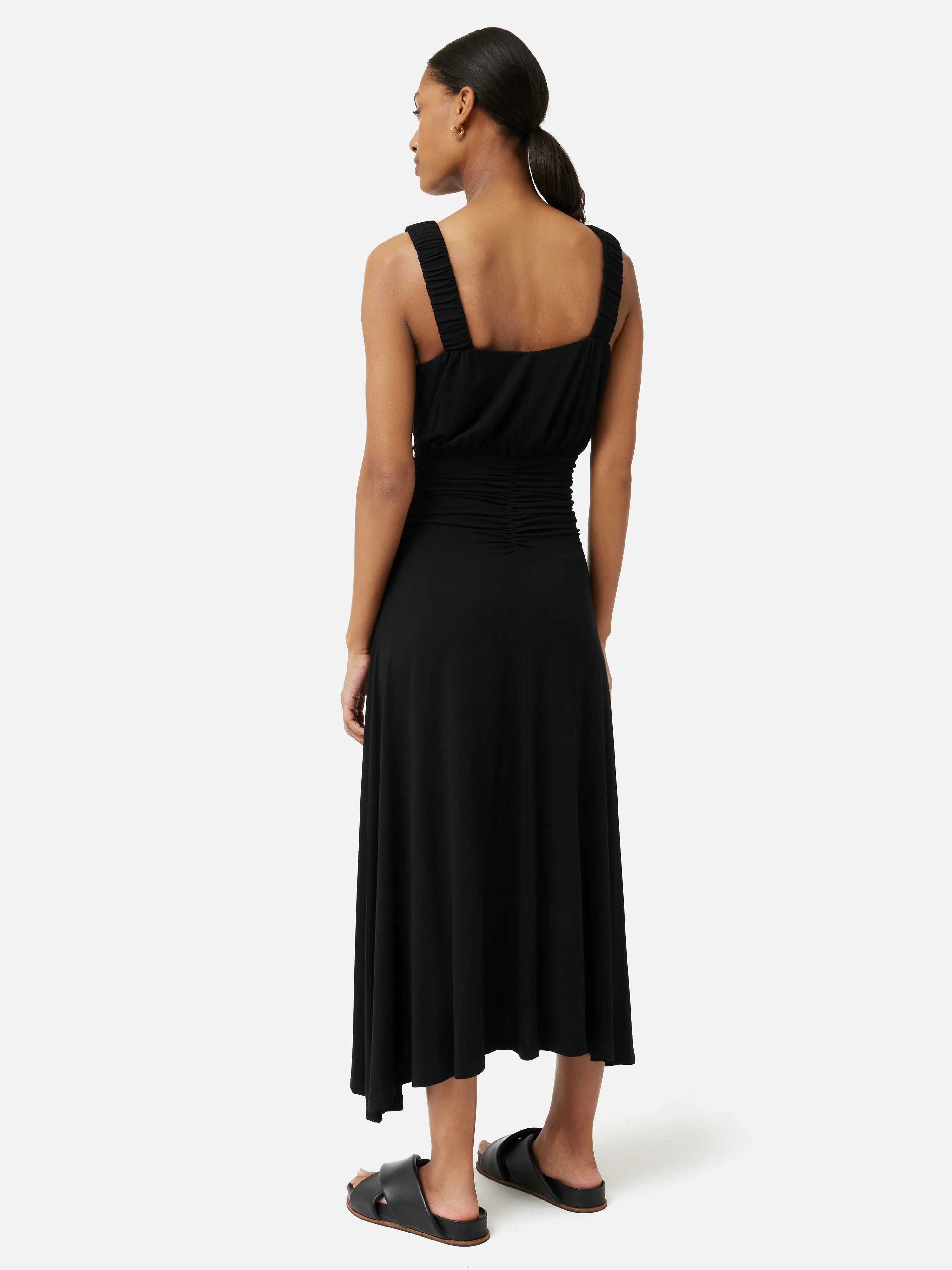 Shirred Strap Jersey Dress | Black sold by Jigsaw product image thumbnail 5
