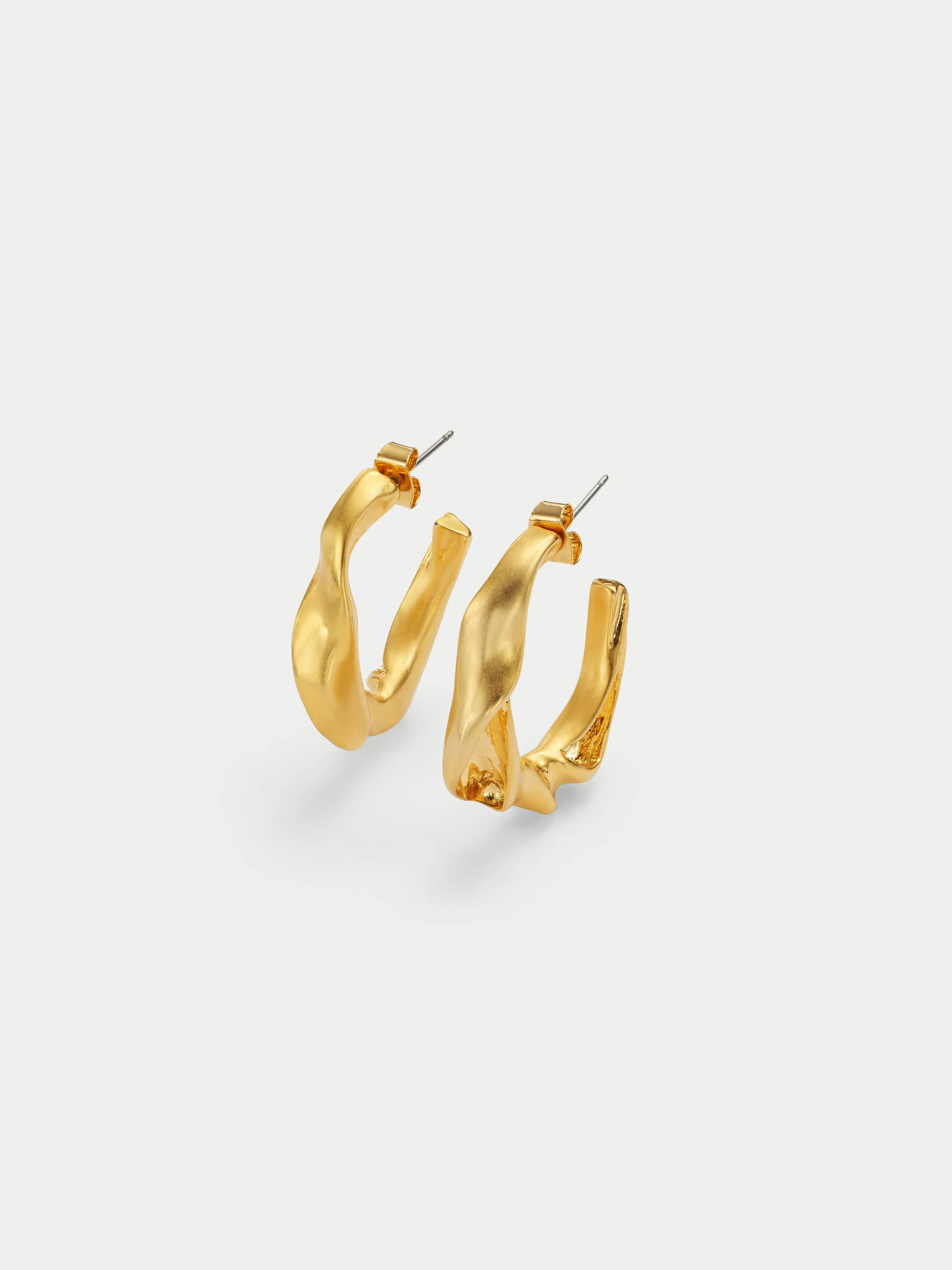 Twisted Hoop Earring | Gold sold by Jigsaw