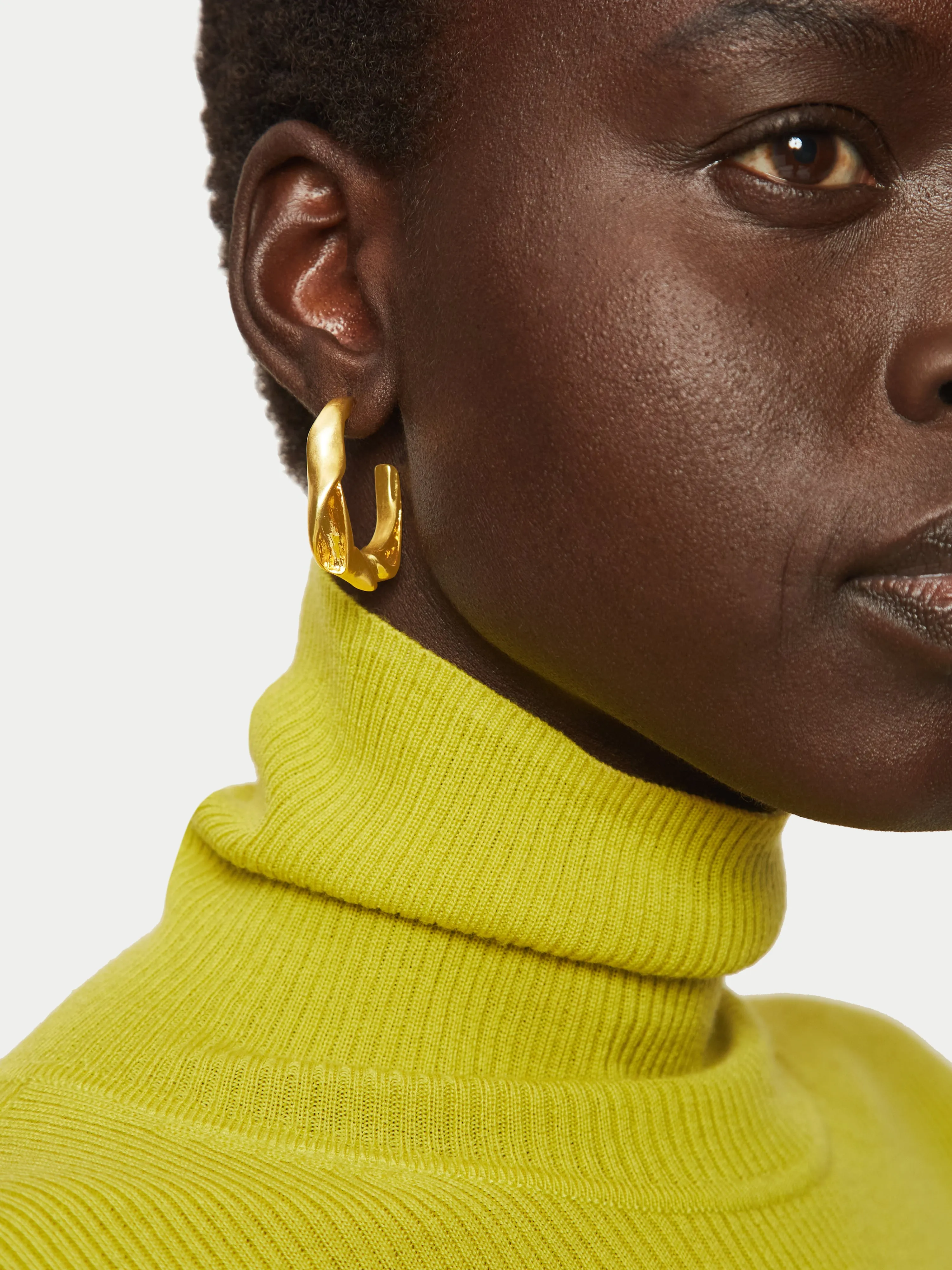 Twisted Hoop Earring | Gold sold by Jigsaw product image thumbnail 3