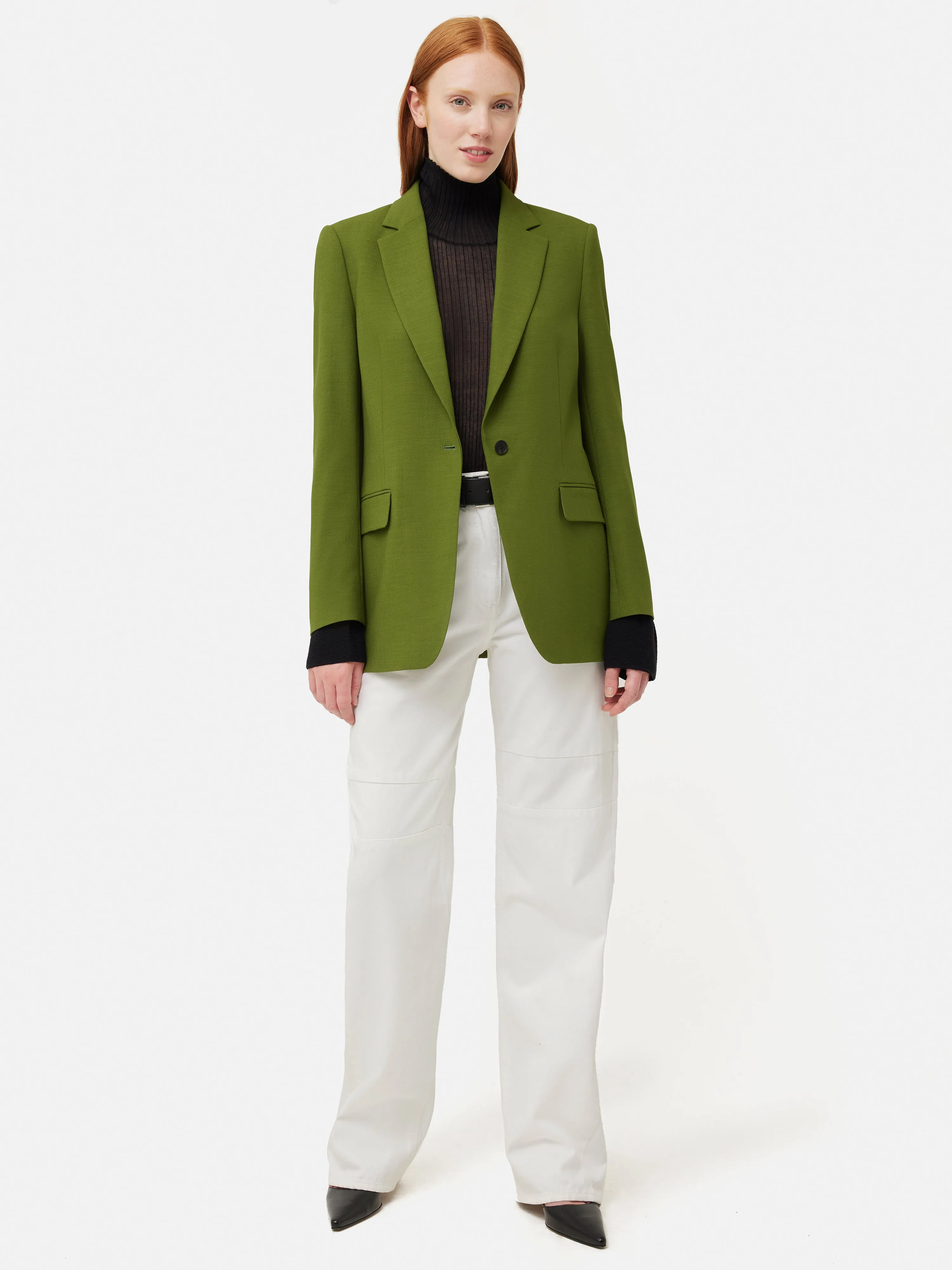 Crosshatch Knox Blazer | Green sold by Jigsaw product image thumbnail 2