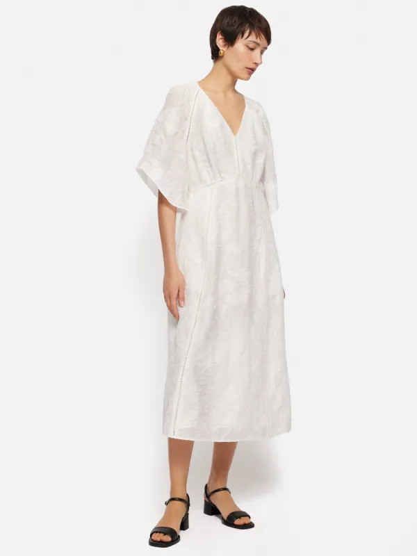 Textured Jacquard Dress | White sold by Jigsaw