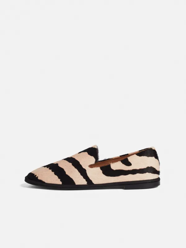 Elie Calf Hair Leather Loafer | Monochrome sold by Jigsaw