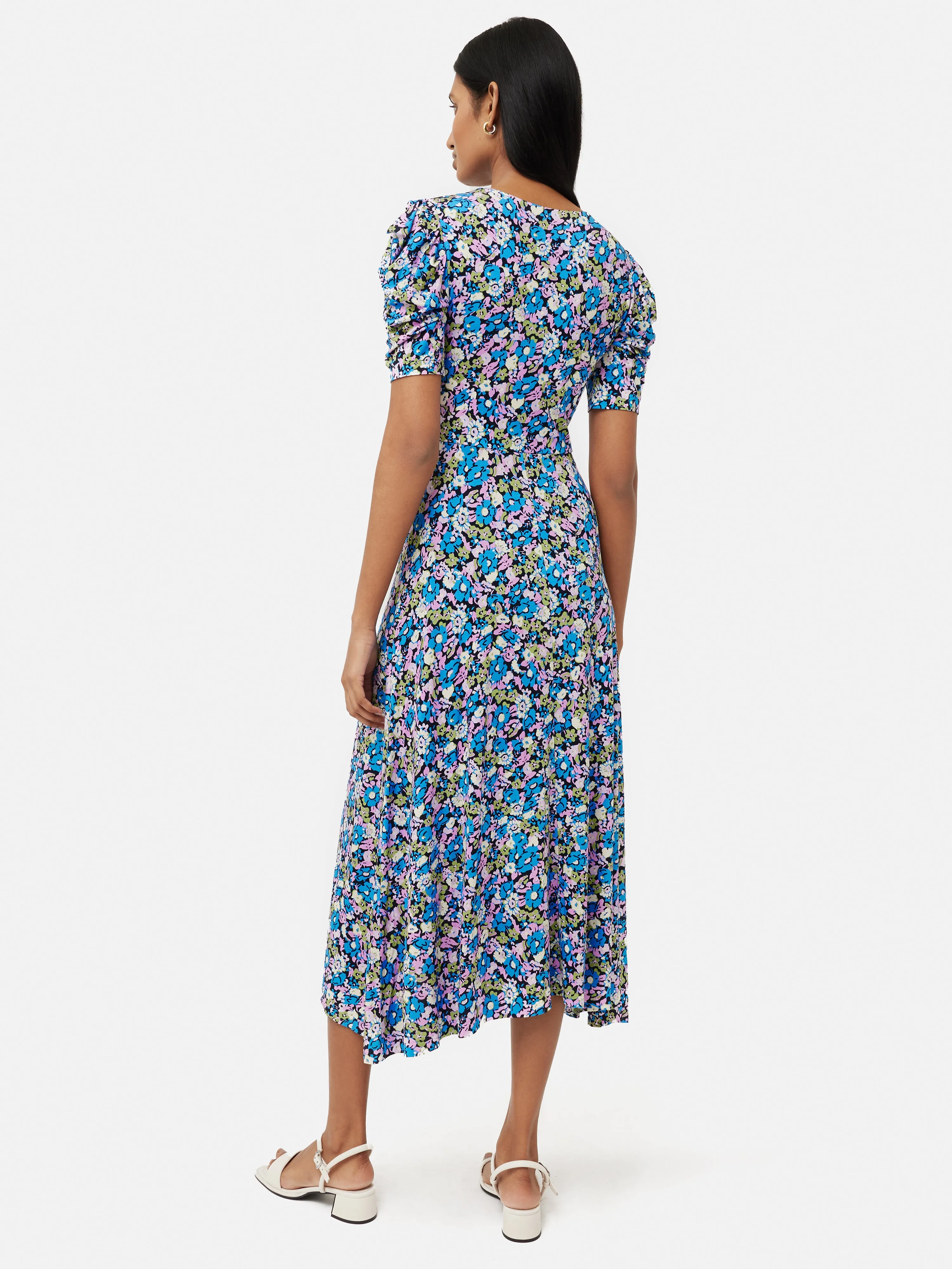 Vintage Floral Jersey Dress | Blue sold by Jigsaw product image thumbnail 4