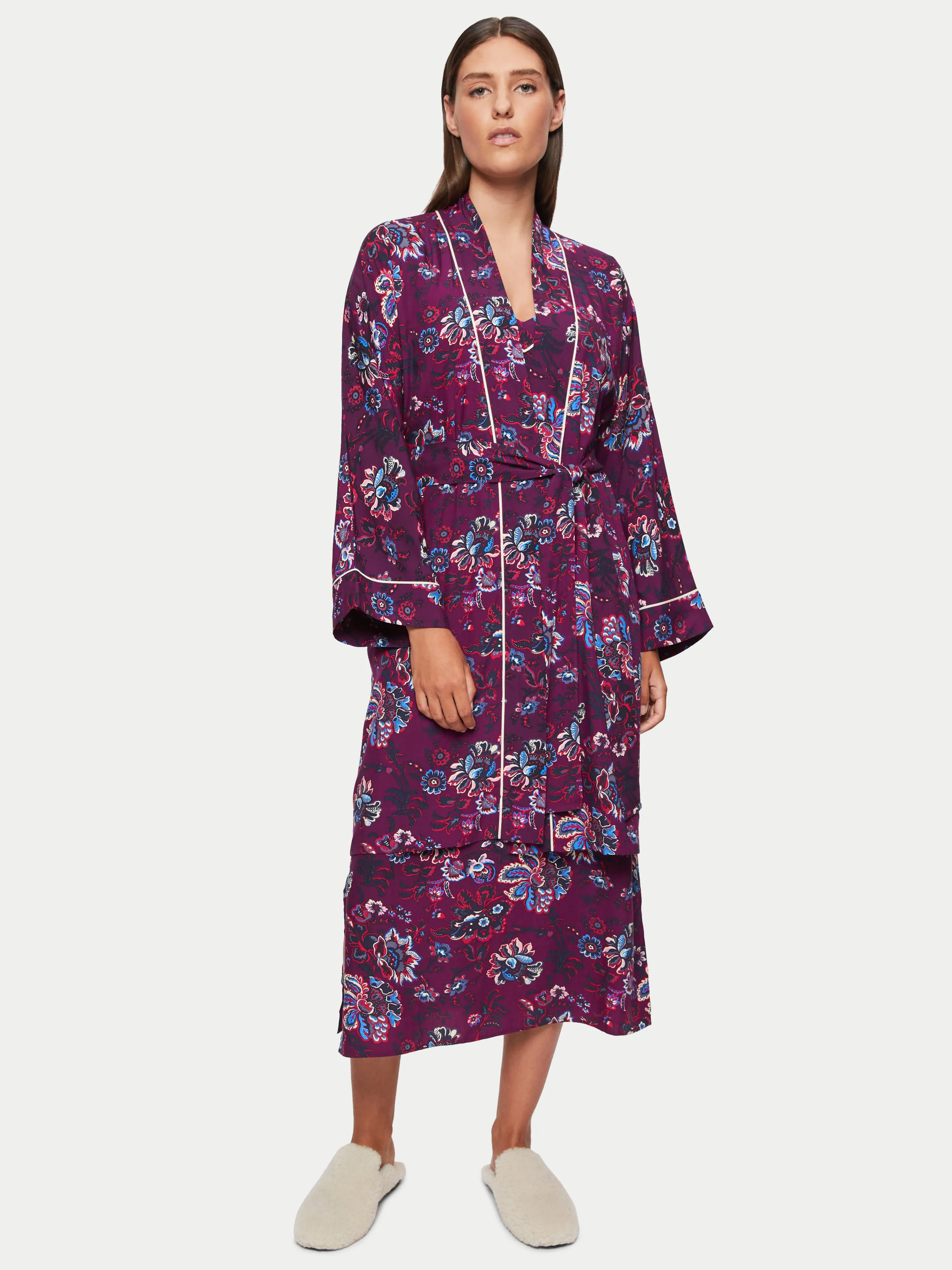 Rococo Modal Robe | Purple sold by Jigsaw product image thumbnail 3