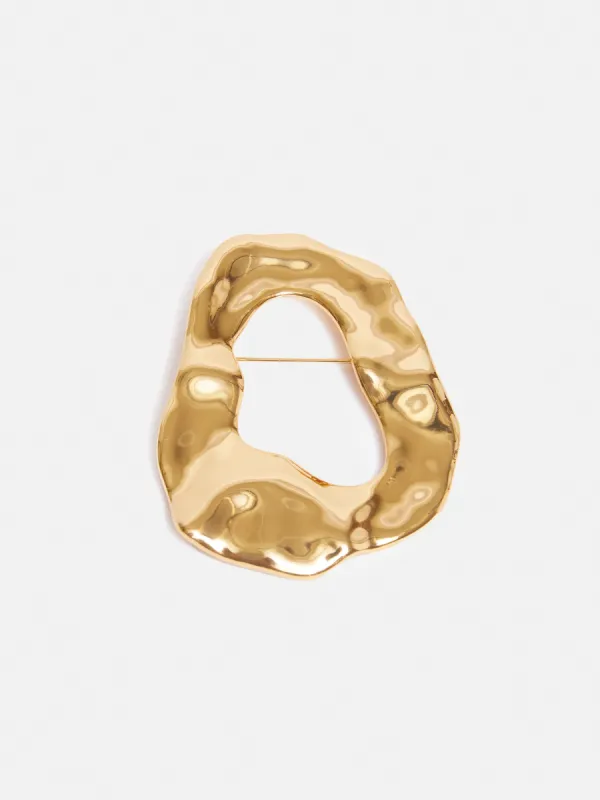 Molten Loop Brooch | Gold sold by Jigsaw