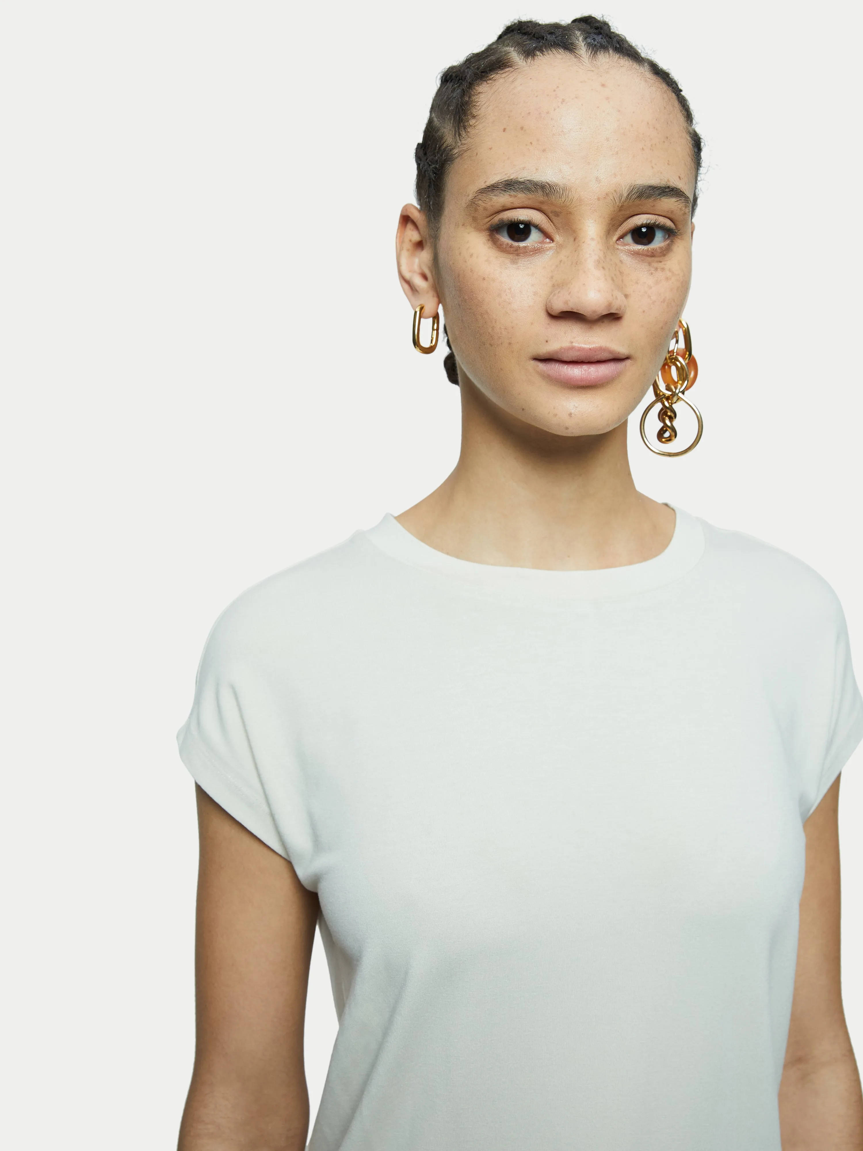 Whitby Cap Sleeve Tee | Beige sold by Jigsaw product image thumbnail 2