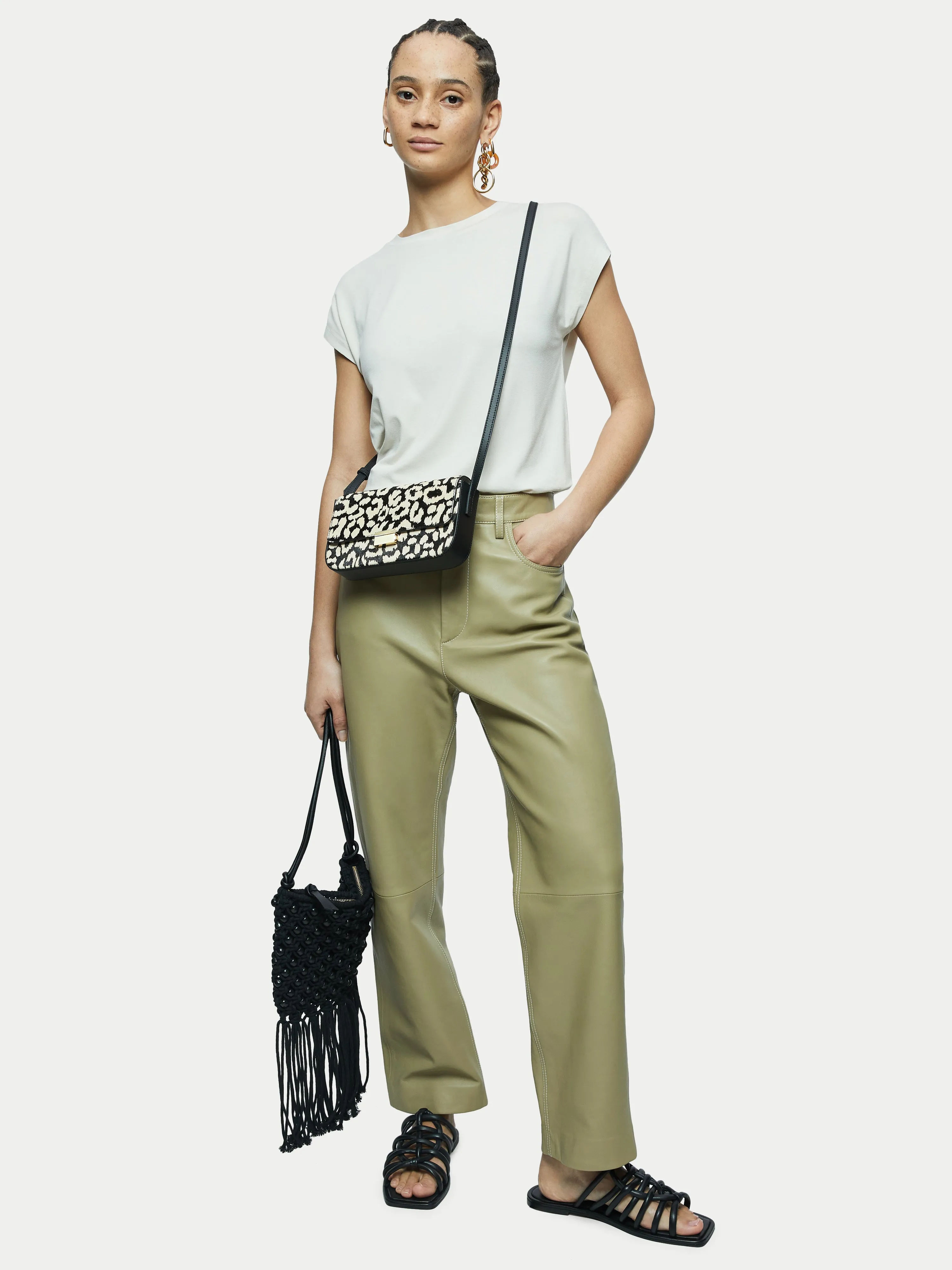 Whitby Cap Sleeve Tee | Beige sold by Jigsaw product image thumbnail 3