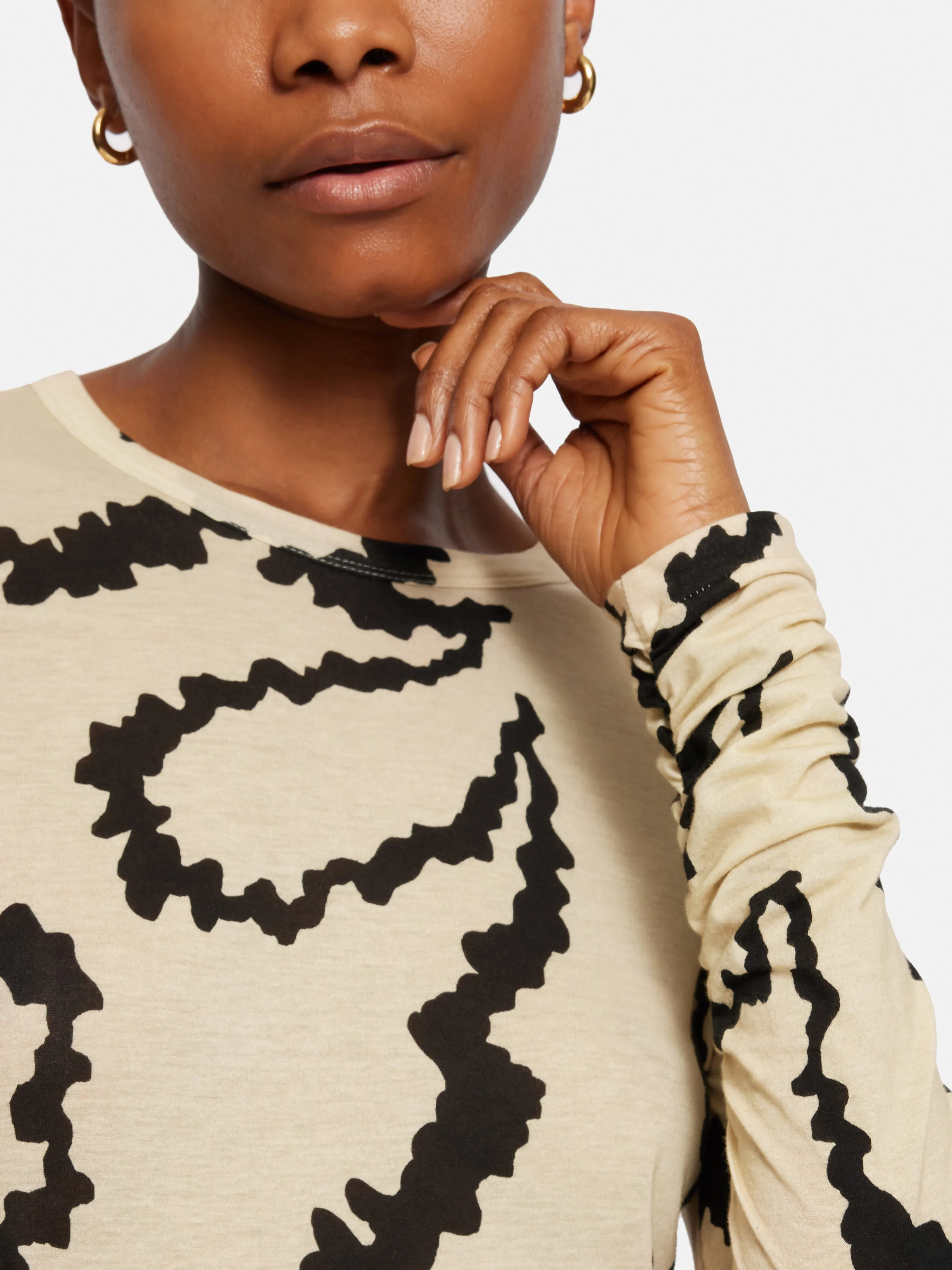 Hydra Coral Cotton Top | Cream sold by Jigsaw product image thumbnail 4