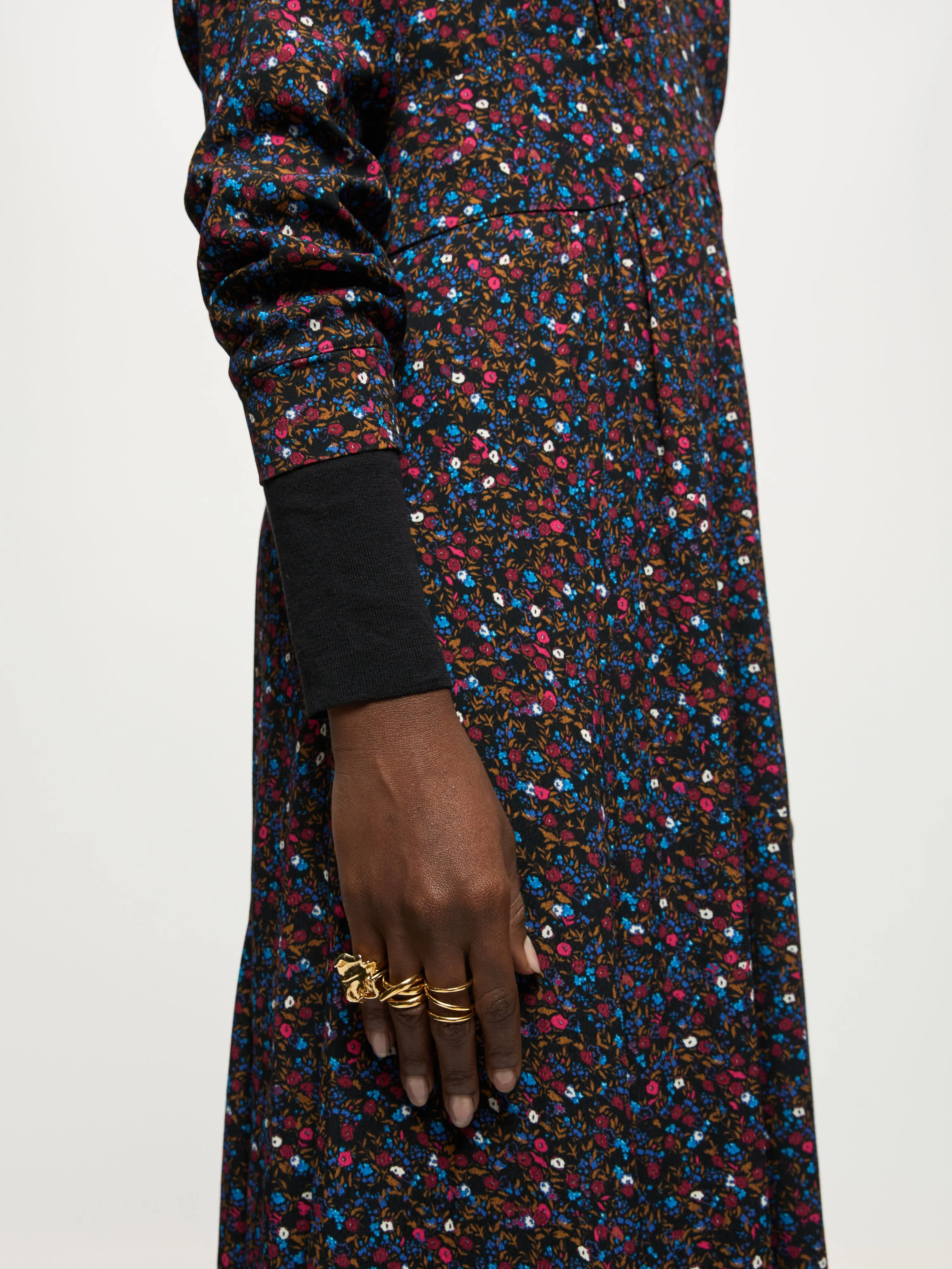 Modern Ditsy Midi Tea Dress | Multi sold by Jigsaw product image thumbnail 2