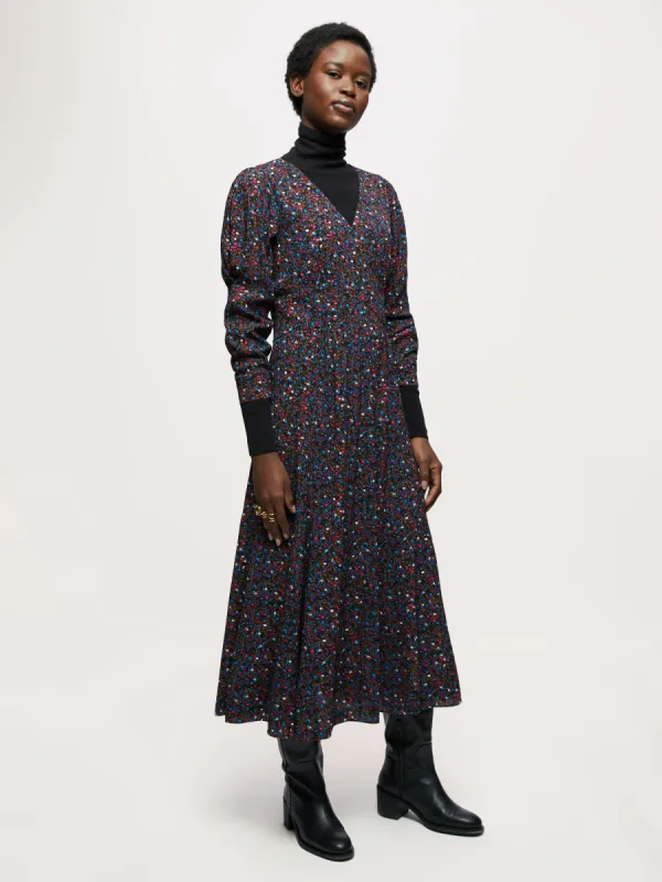 Modern Ditsy Midi Tea Dress | Multi sold by Jigsaw