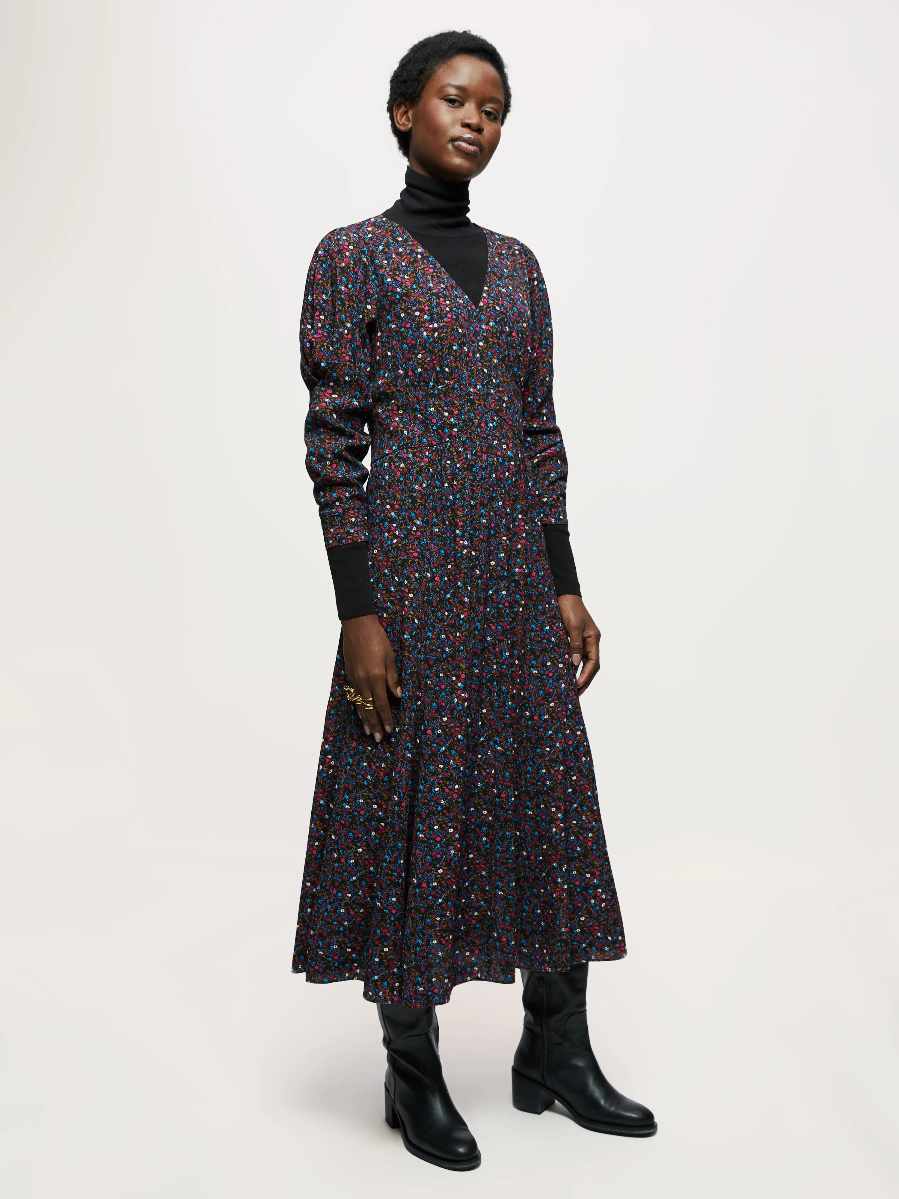 Modern Ditsy Midi Tea Dress | Multi sold by Jigsaw