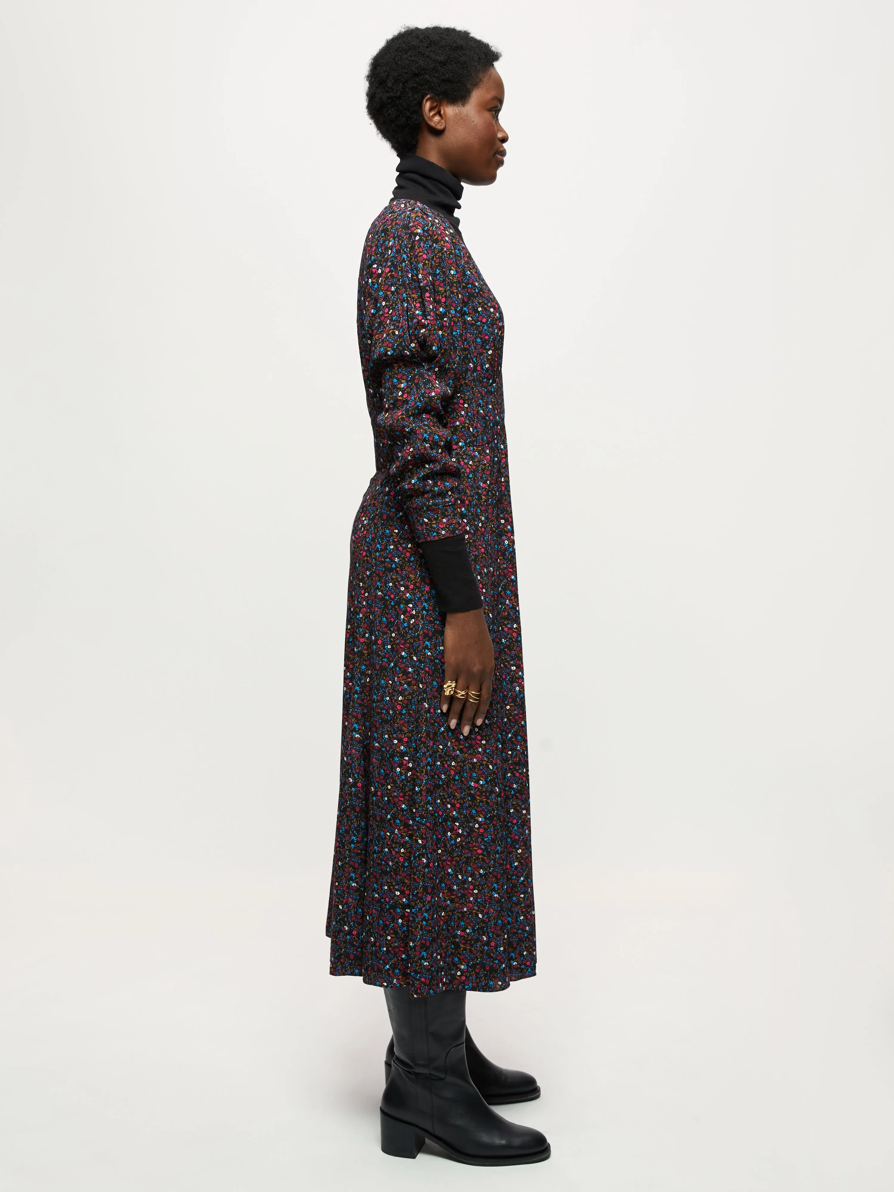 Modern Ditsy Midi Tea Dress | Multi sold by Jigsaw product image thumbnail 3