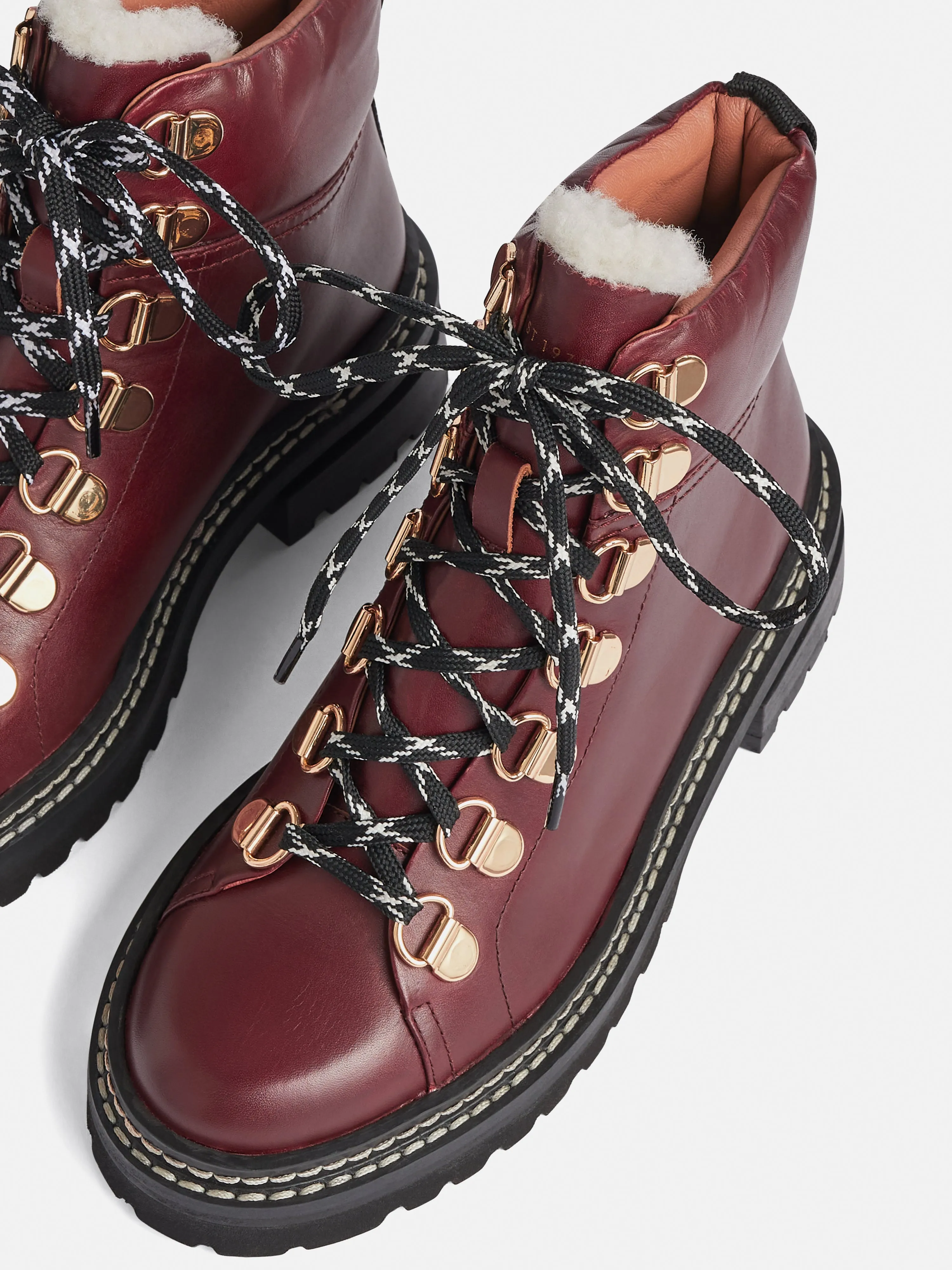 Otley Leather Trek Boot | Red sold by Jigsaw product image thumbnail 4