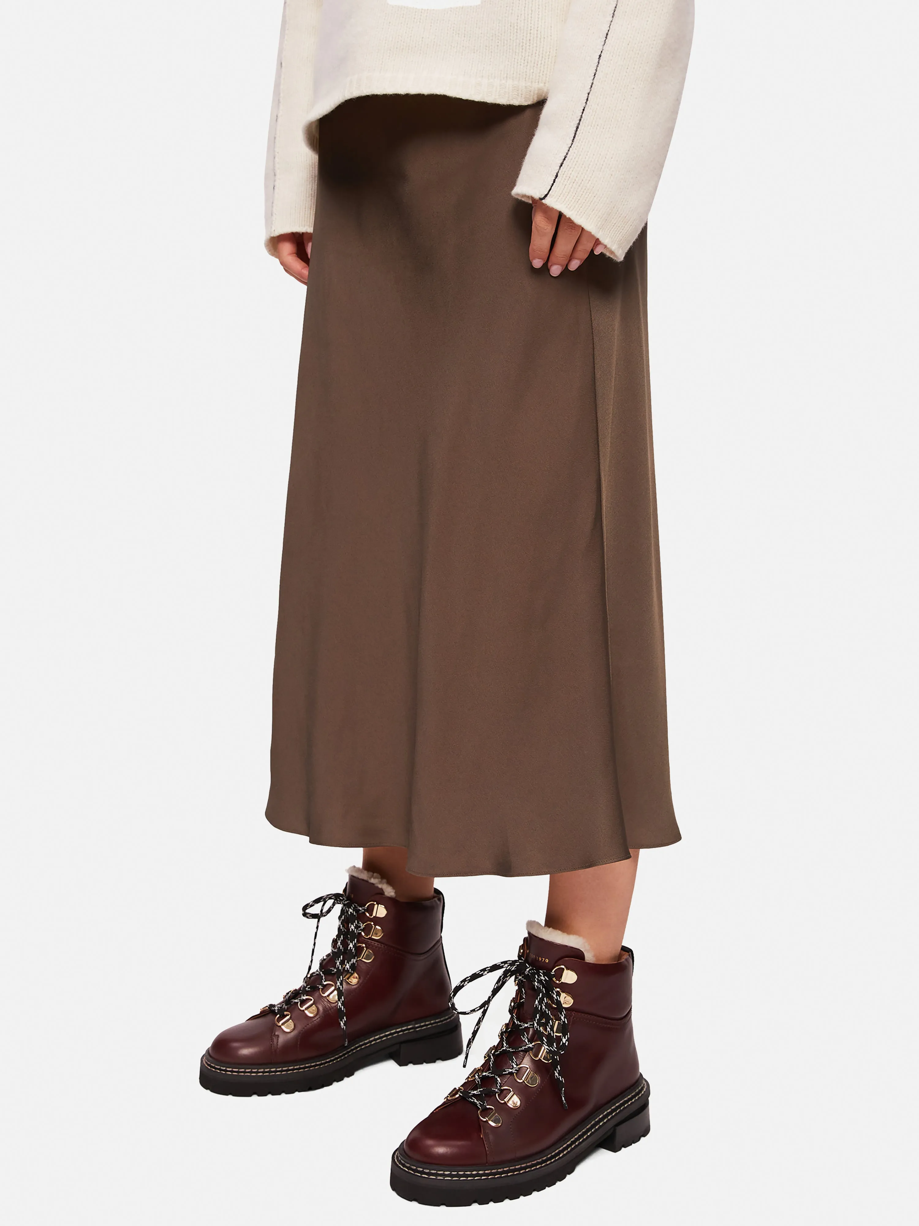 Otley Leather Trek Boot | Red sold by Jigsaw product image thumbnail 2