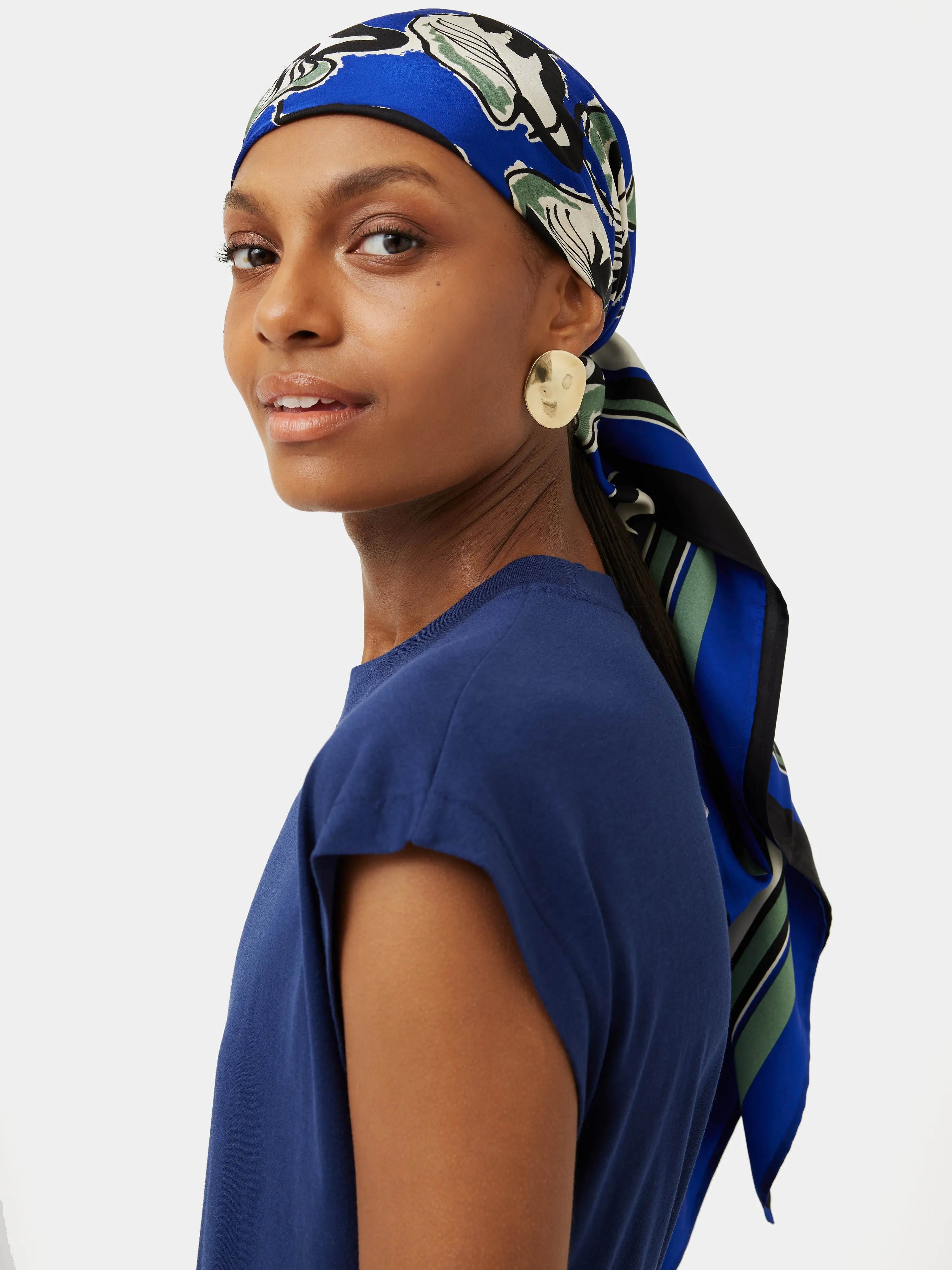 Collagerie Arthouse Silk Twill Square | Blue sold by Jigsaw product image thumbnail 4