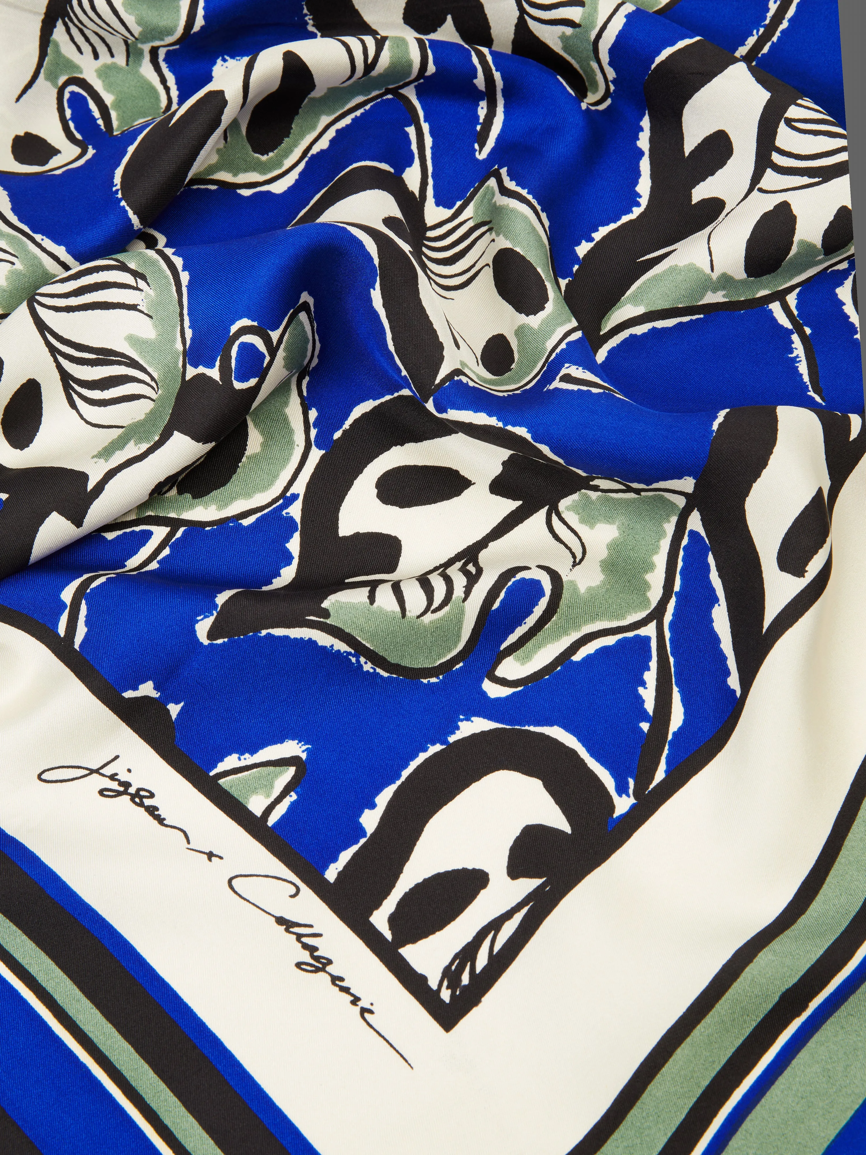 Collagerie Arthouse Silk Twill Square | Blue sold by Jigsaw product image thumbnail 5