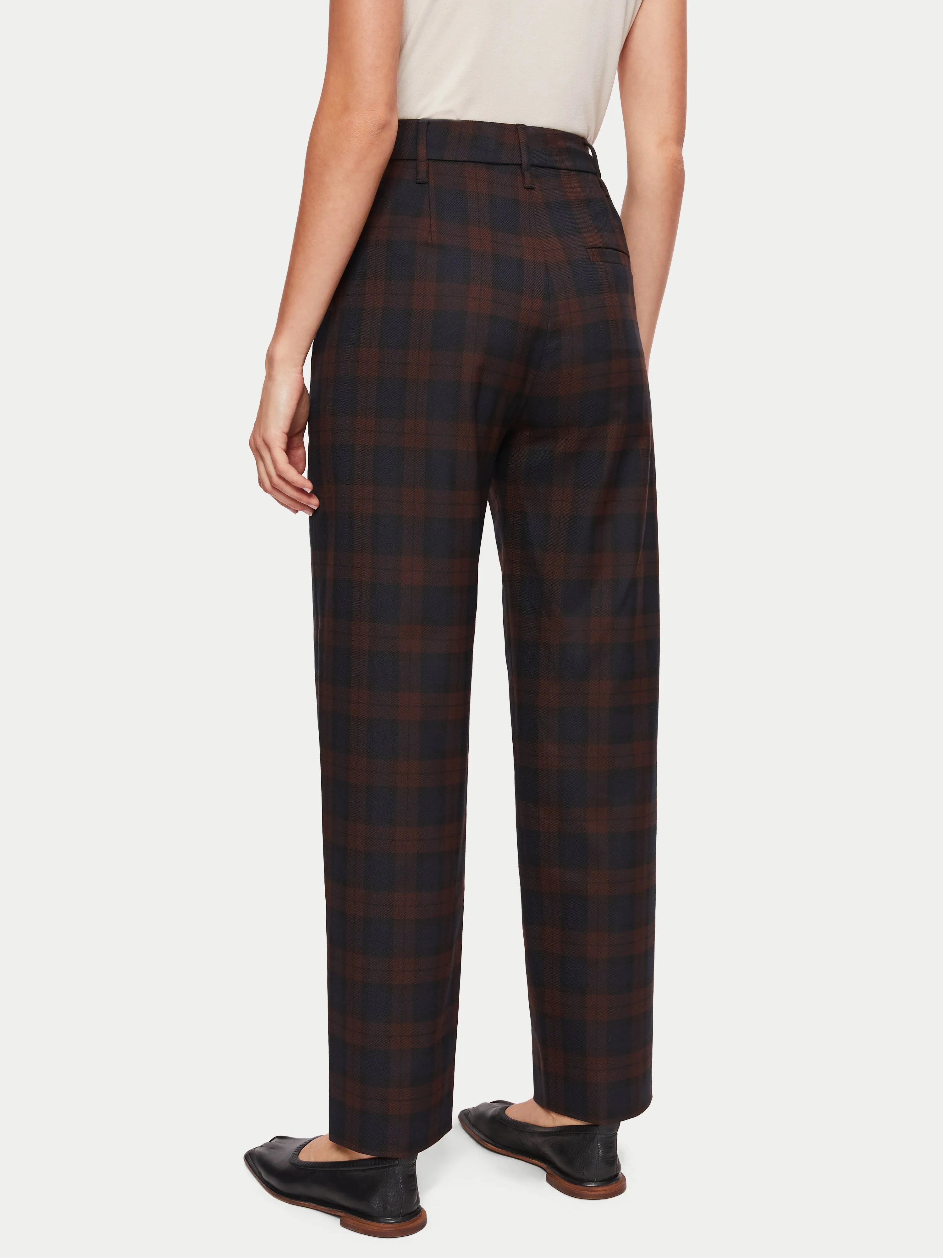 Nevis Check Trouser | Purple sold by Jigsaw product image thumbnail 4