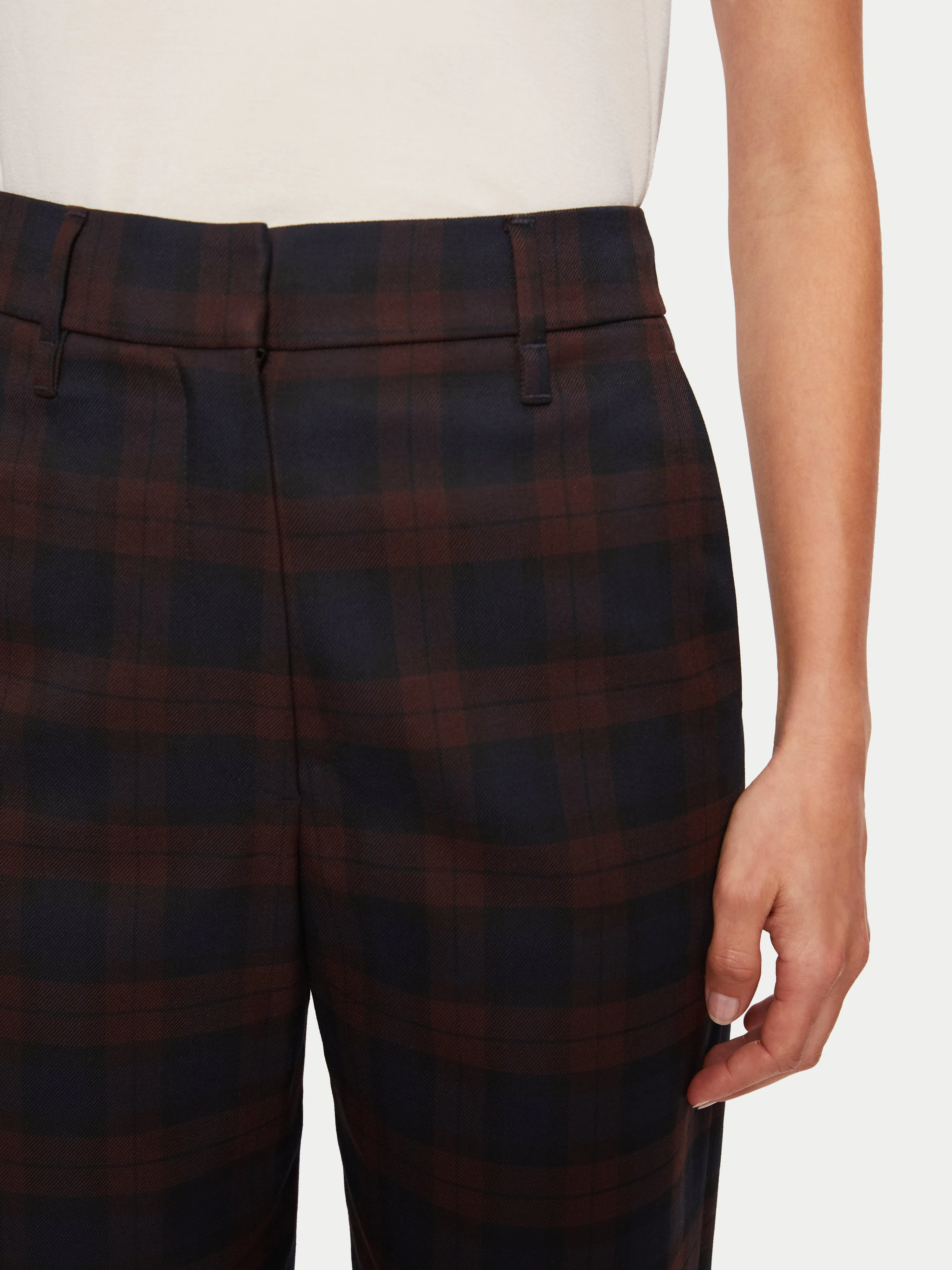 Nevis Check Trouser | Purple sold by Jigsaw product image thumbnail 3