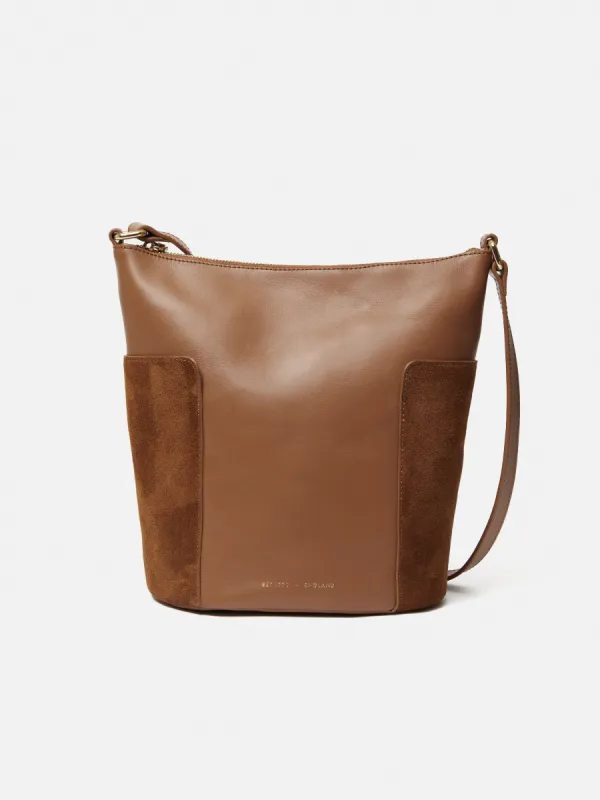 York Slouchy Bucket Bag | Tan sold by Jigsaw