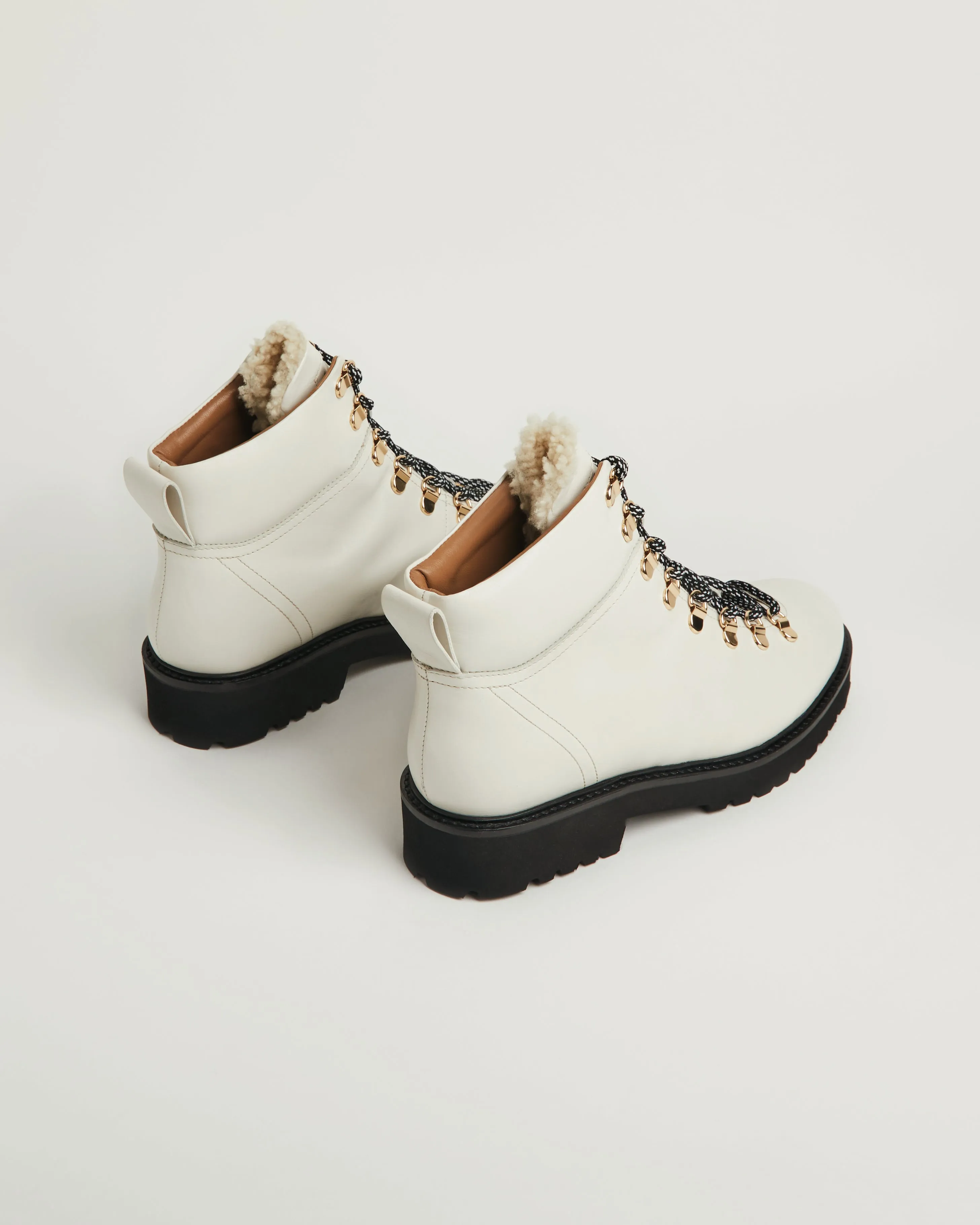 Burnham Leather Lace Up Boot | Cream sold by Jigsaw product image thumbnail 3