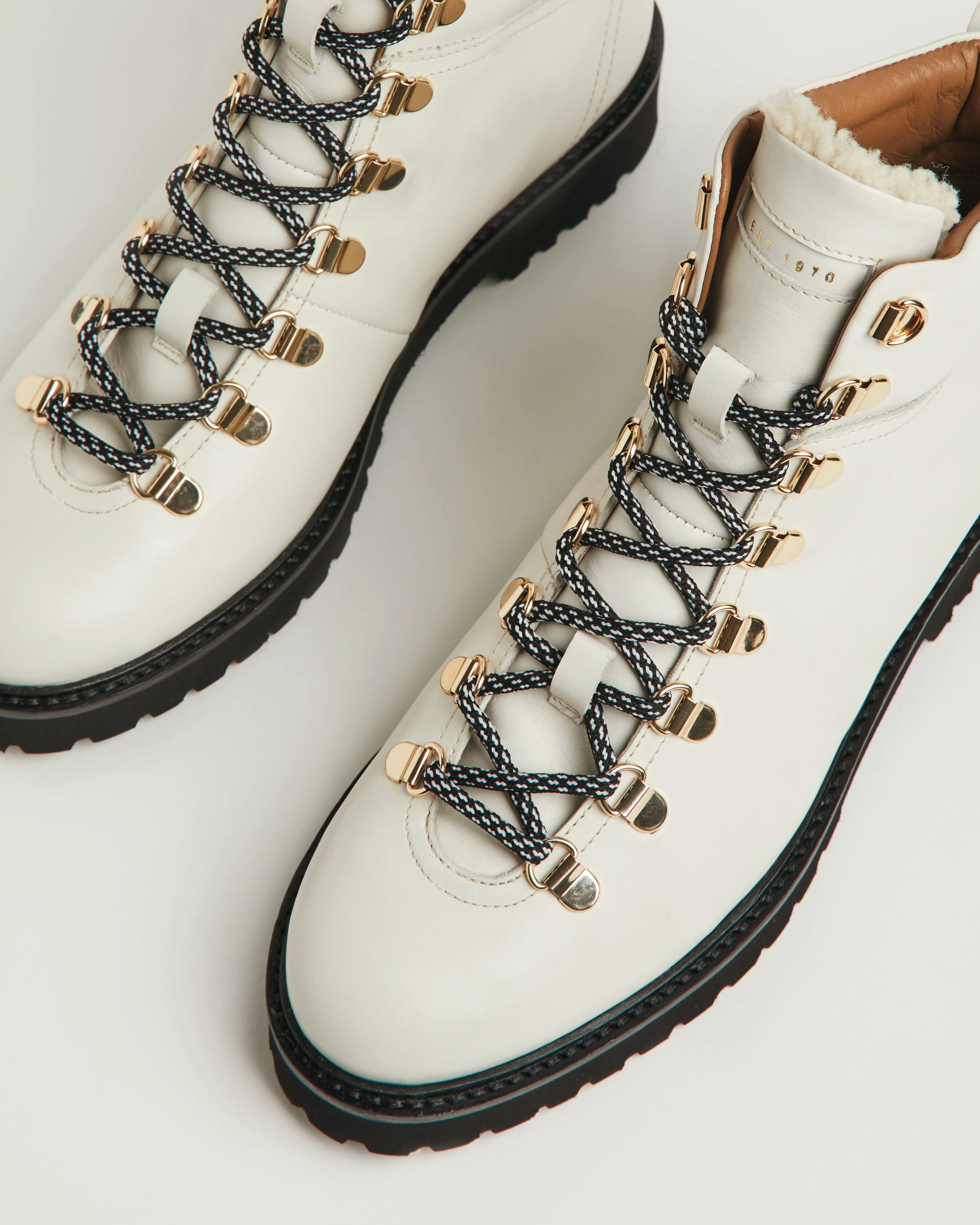 Burnham Leather Lace Up Boot | Cream sold by Jigsaw product image thumbnail 4
