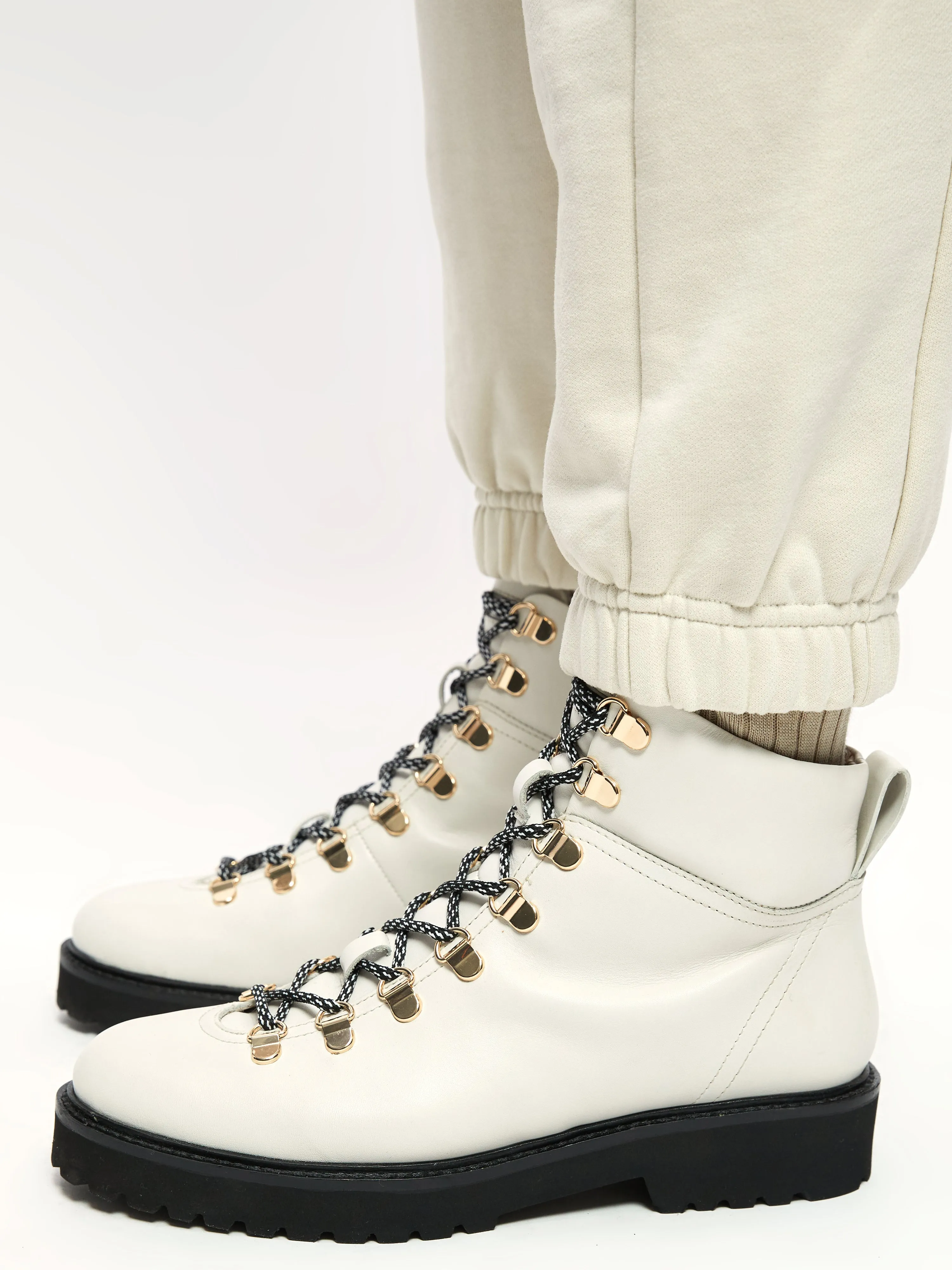 Burnham Leather Lace Up Boot | Cream sold by Jigsaw product image thumbnail 5