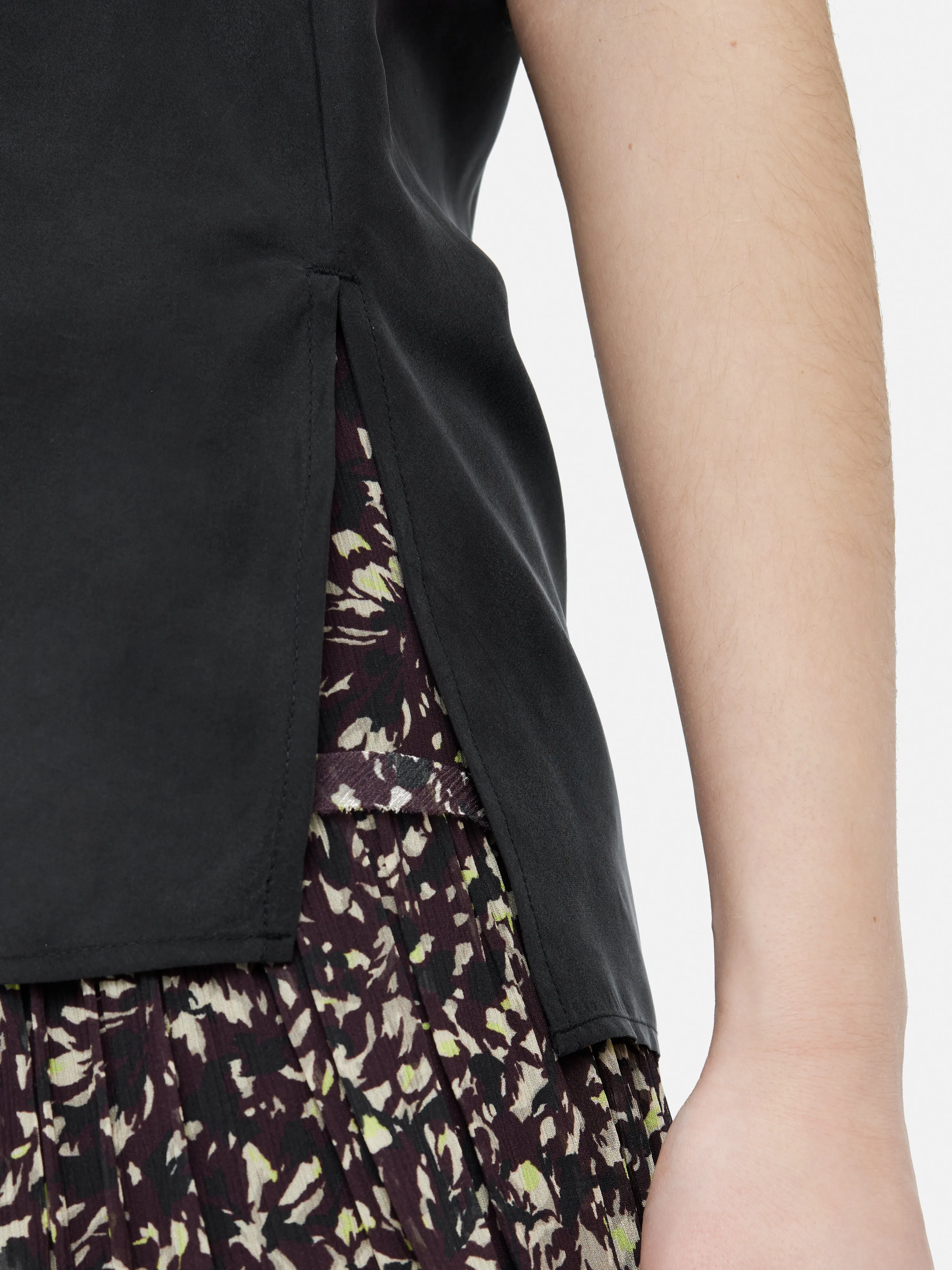 Silk Habotai Cowl Neck Top | Black sold by Jigsaw product image thumbnail 5