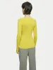 Silk Cotton Crew Neck Jumper | Yellow sold by Jigsaw