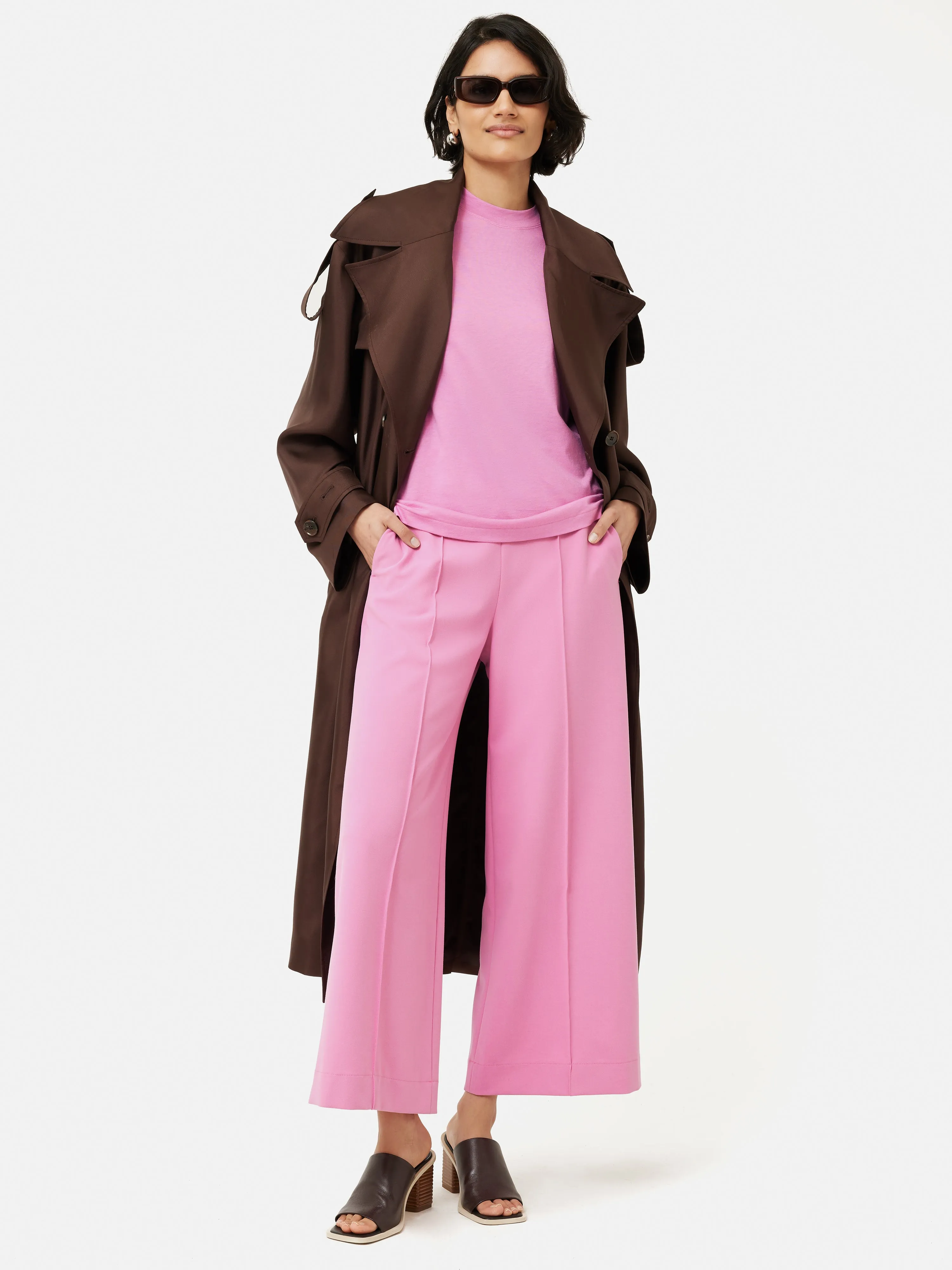 Whitney High Neck T-shirt | Pink sold by Jigsaw product image thumbnail 2