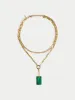 Malachite Pendant Necklace | Gold sold by Jigsaw