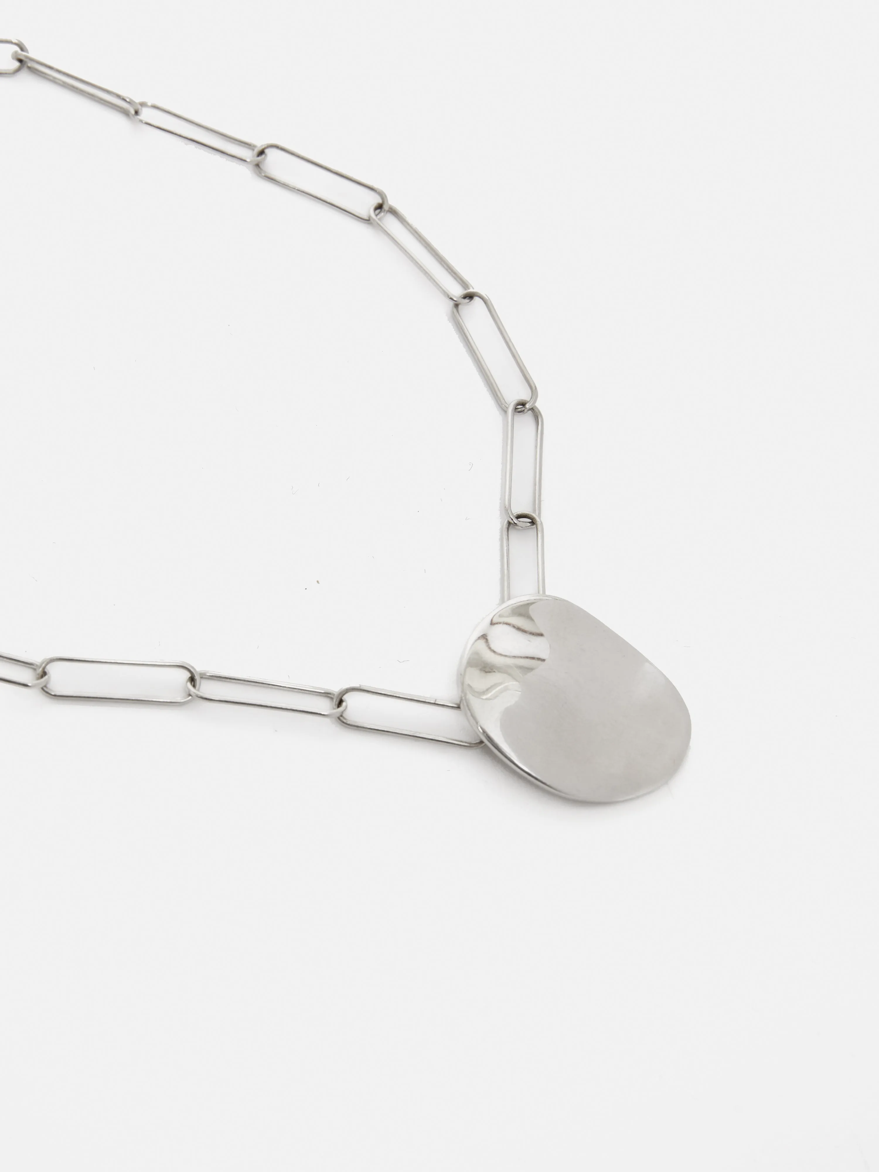 Hammered Disc Pendant | Silver sold by Jigsaw product image thumbnail 2