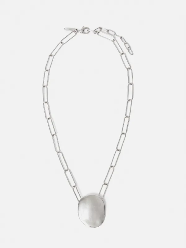 Hammered Disc Pendant | Silver sold by Jigsaw