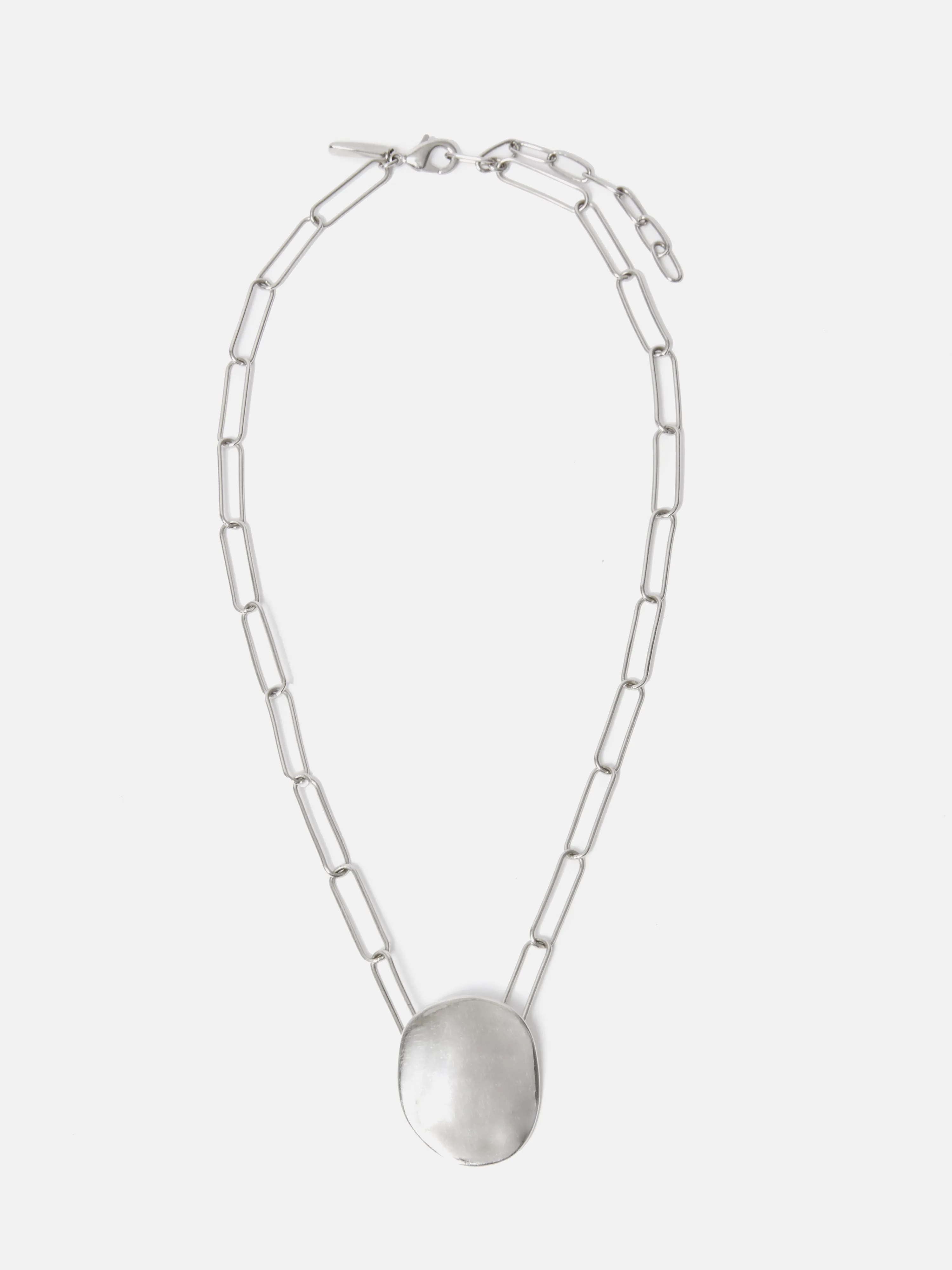 Hammered Disc Pendant | Silver sold by Jigsaw