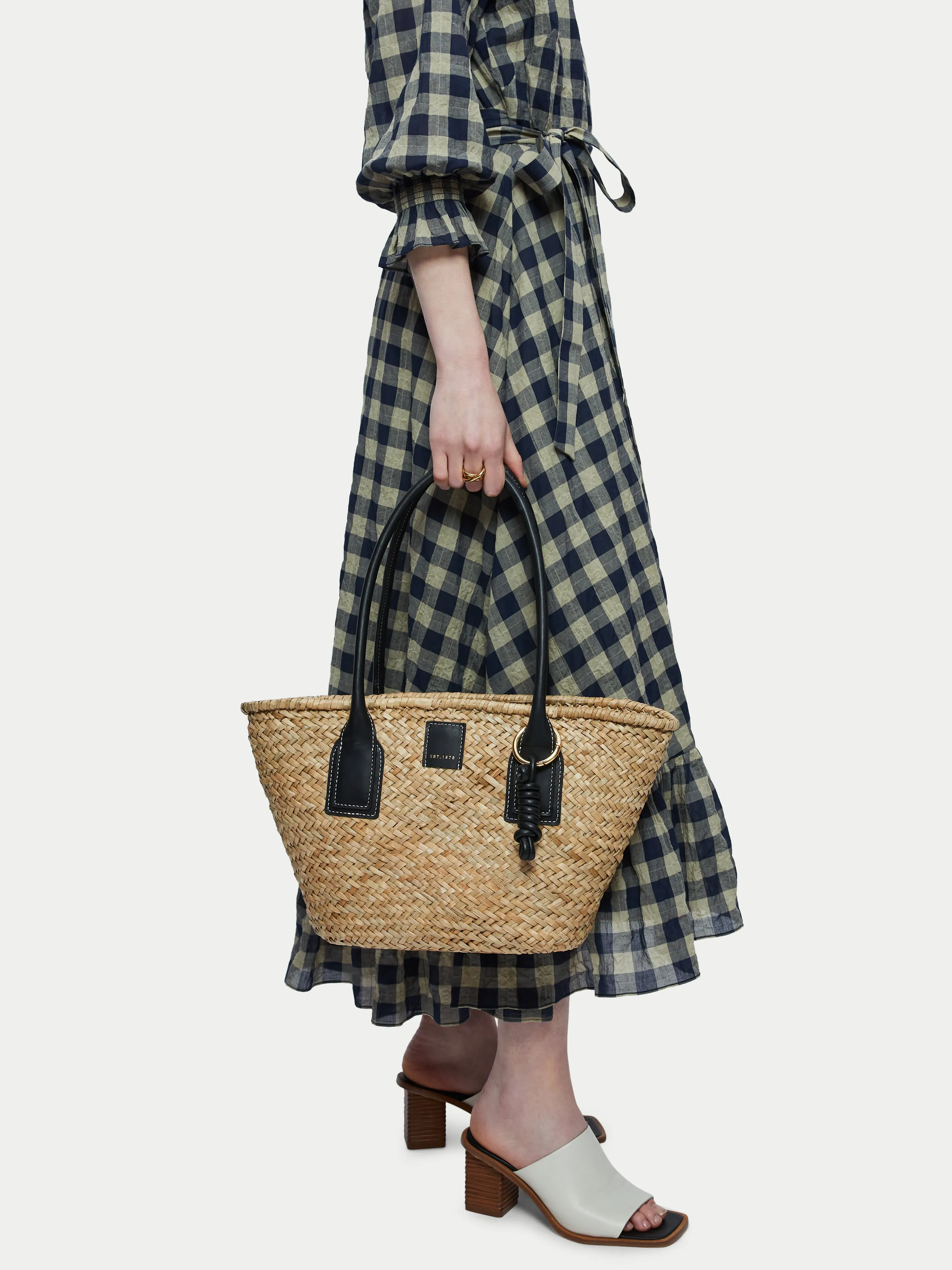 Chiltern Straw Bag | Black sold by Jigsaw product image thumbnail 5