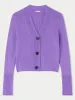 Merino Cashmere Cardigan | Purple sold by Jigsaw