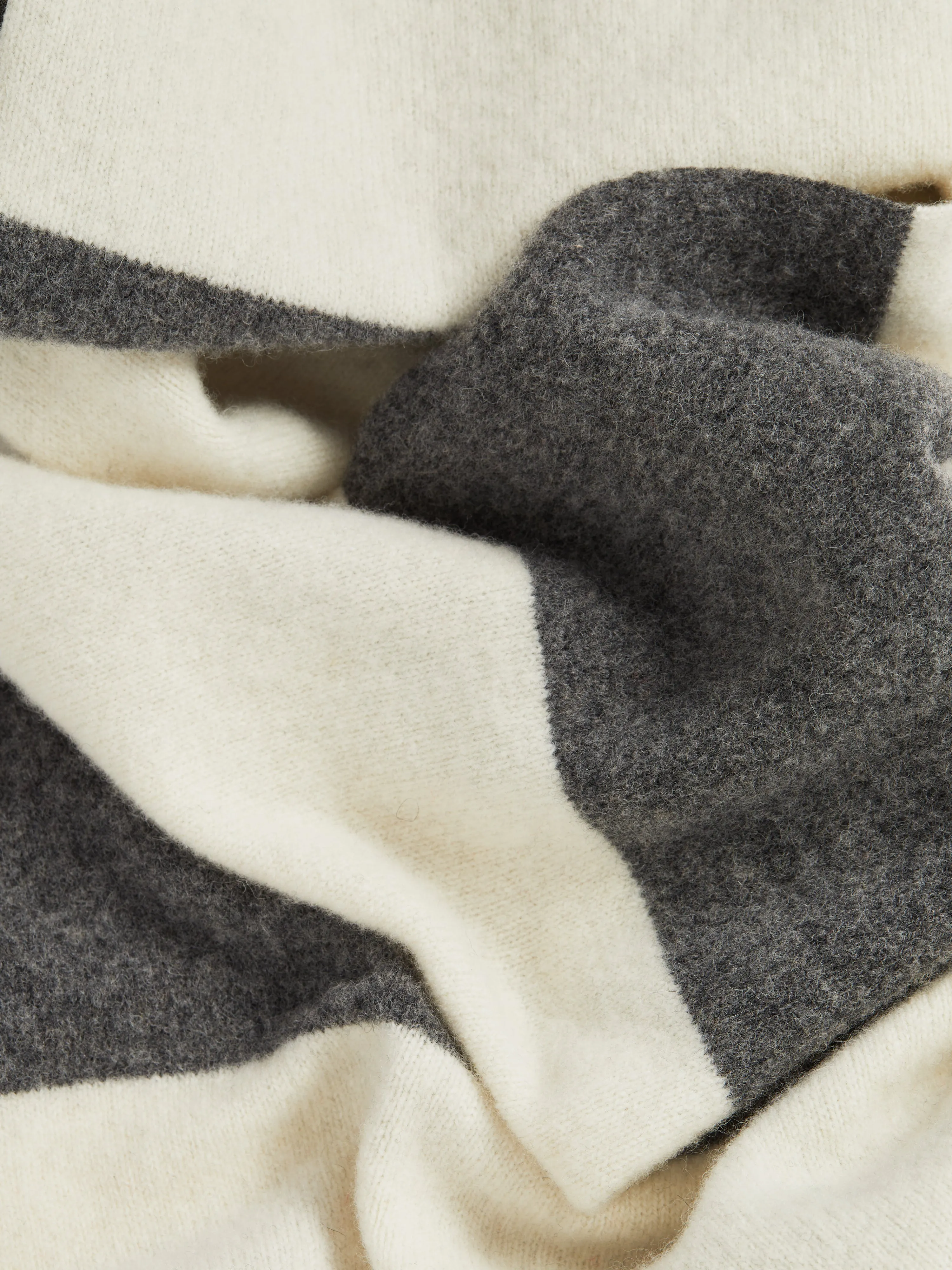 Felted Lambswool Stripe Scarf | Grey sold by Jigsaw product image thumbnail 2