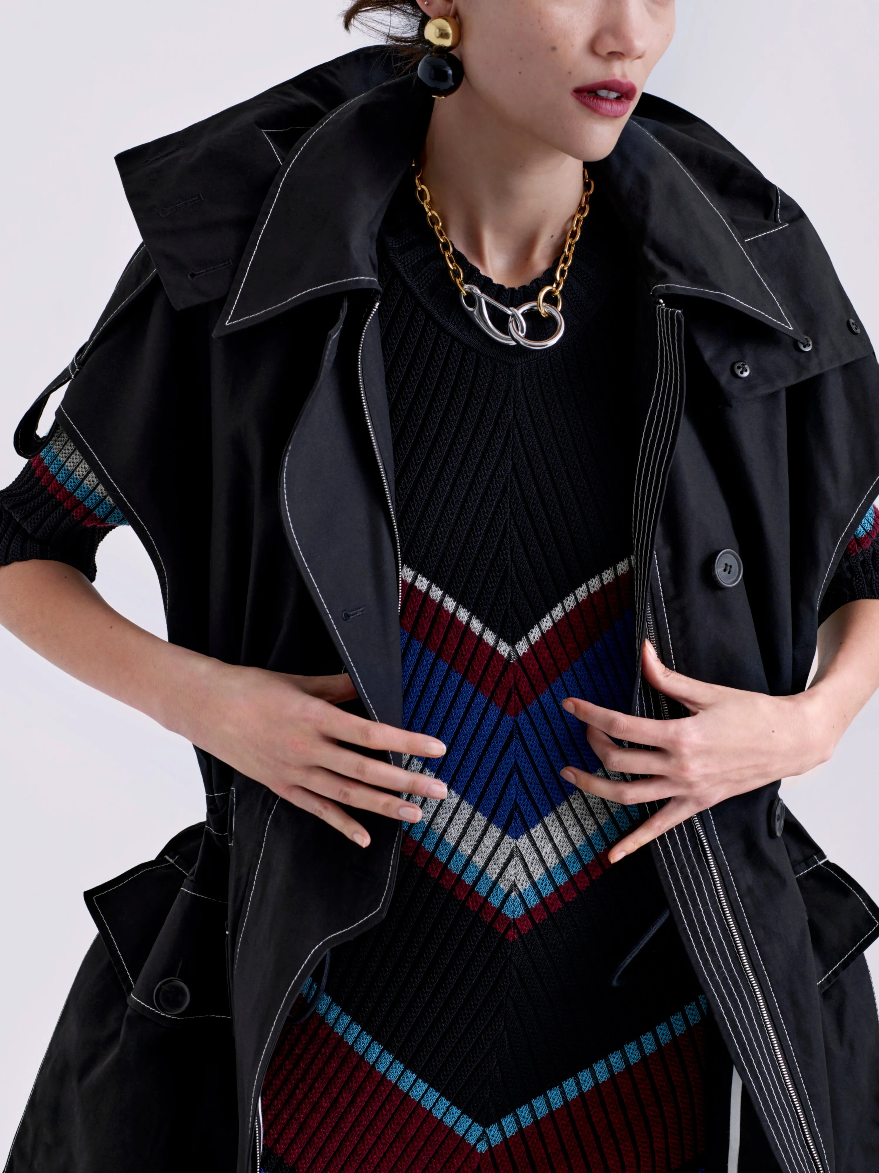 Collagerie Sleeveless Parka | Black sold by Jigsaw