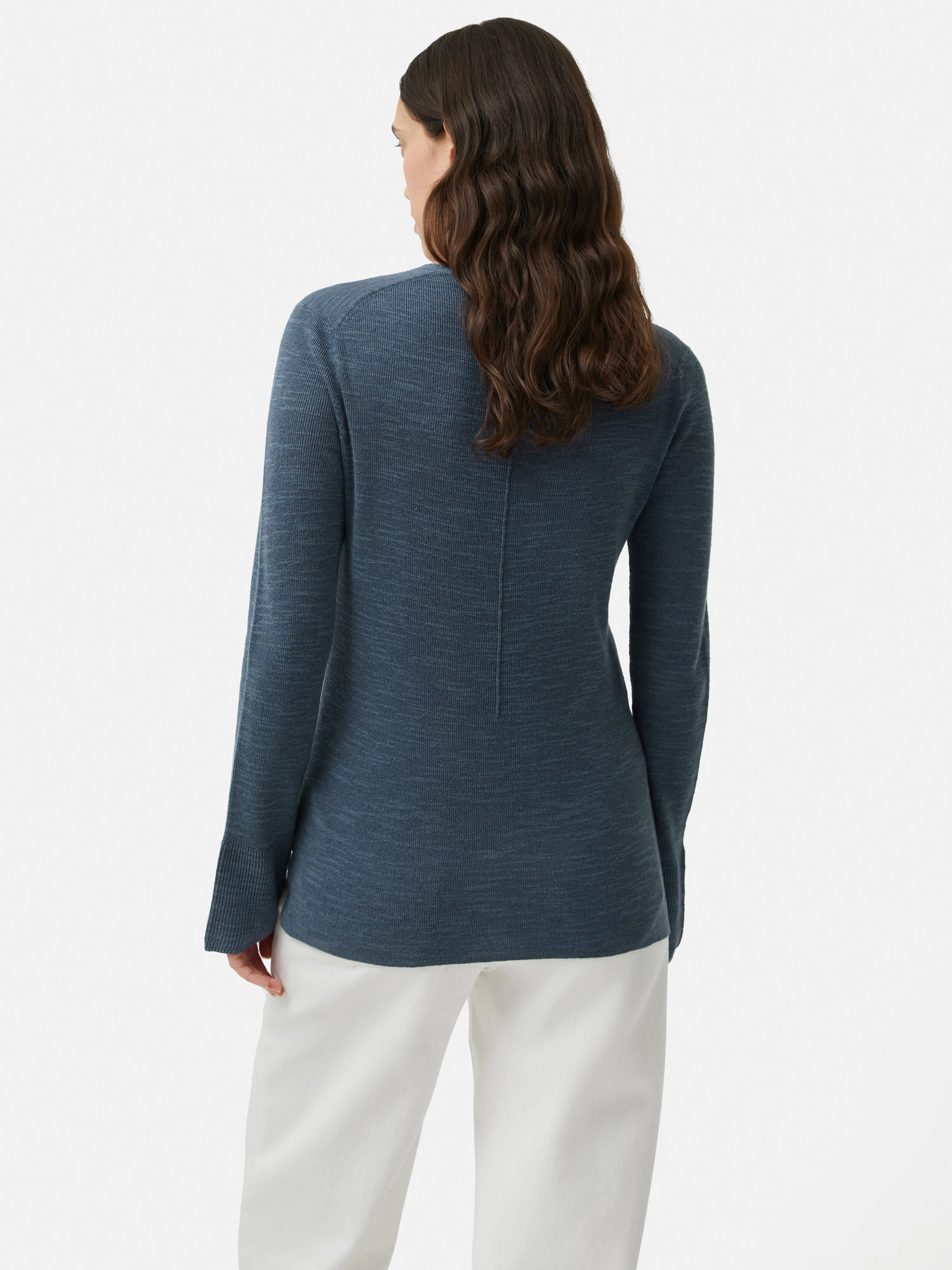 Linen Cotton Cardigan | Mineral Blue sold by Jigsaw product image thumbnail 5