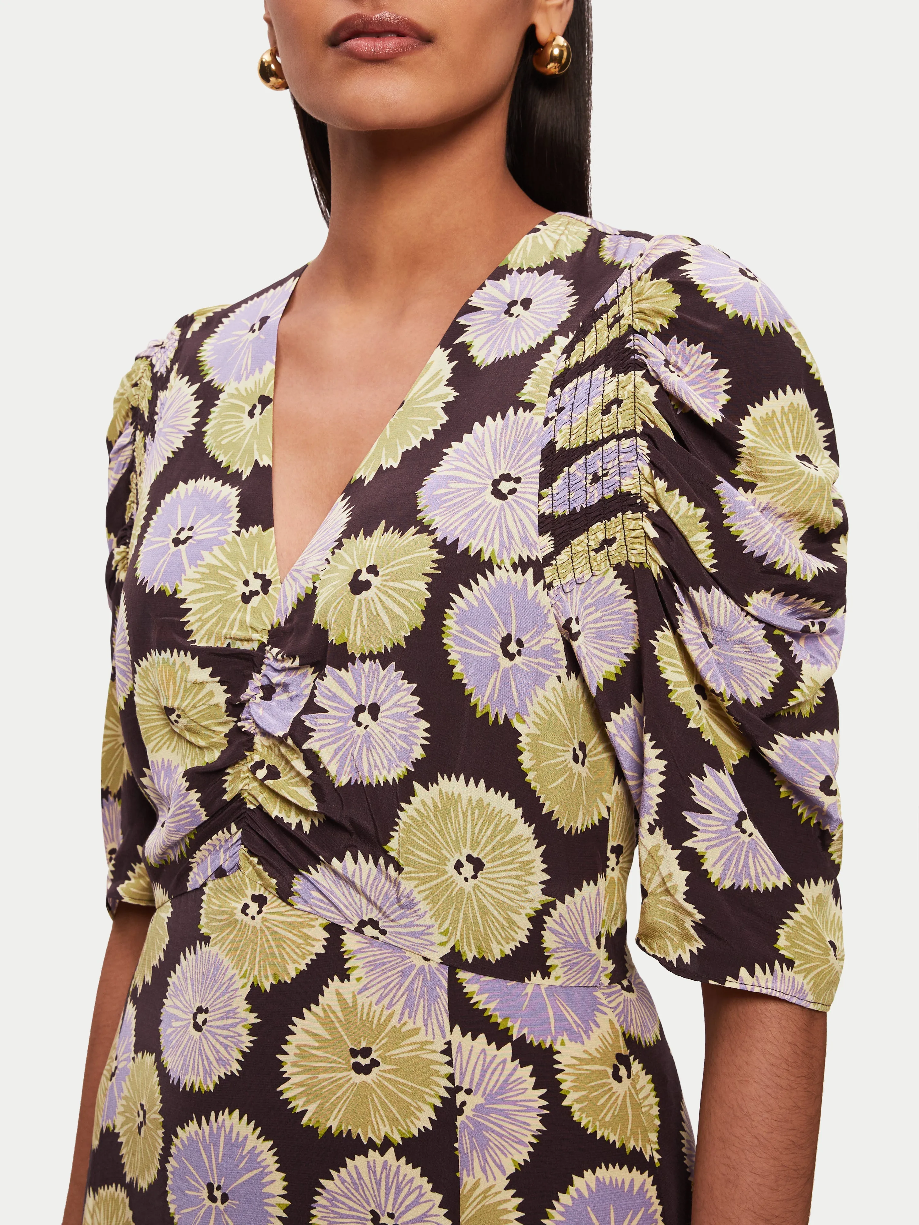 Dandelion Floral Midi Dress | Brown sold by Jigsaw product image thumbnail 2