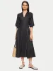Linen Ric Rac Dress | Black sold by Jigsaw