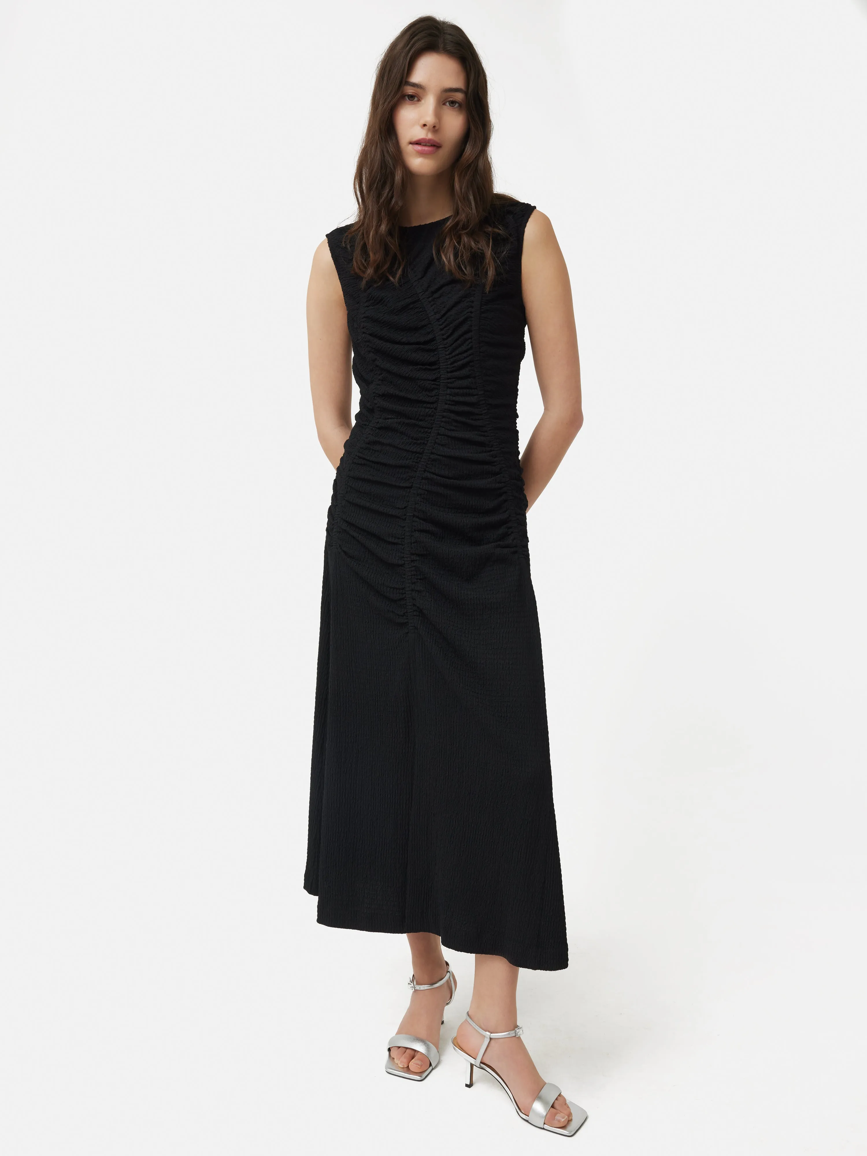 Ruched Jersey Dress | Black sold by Jigsaw