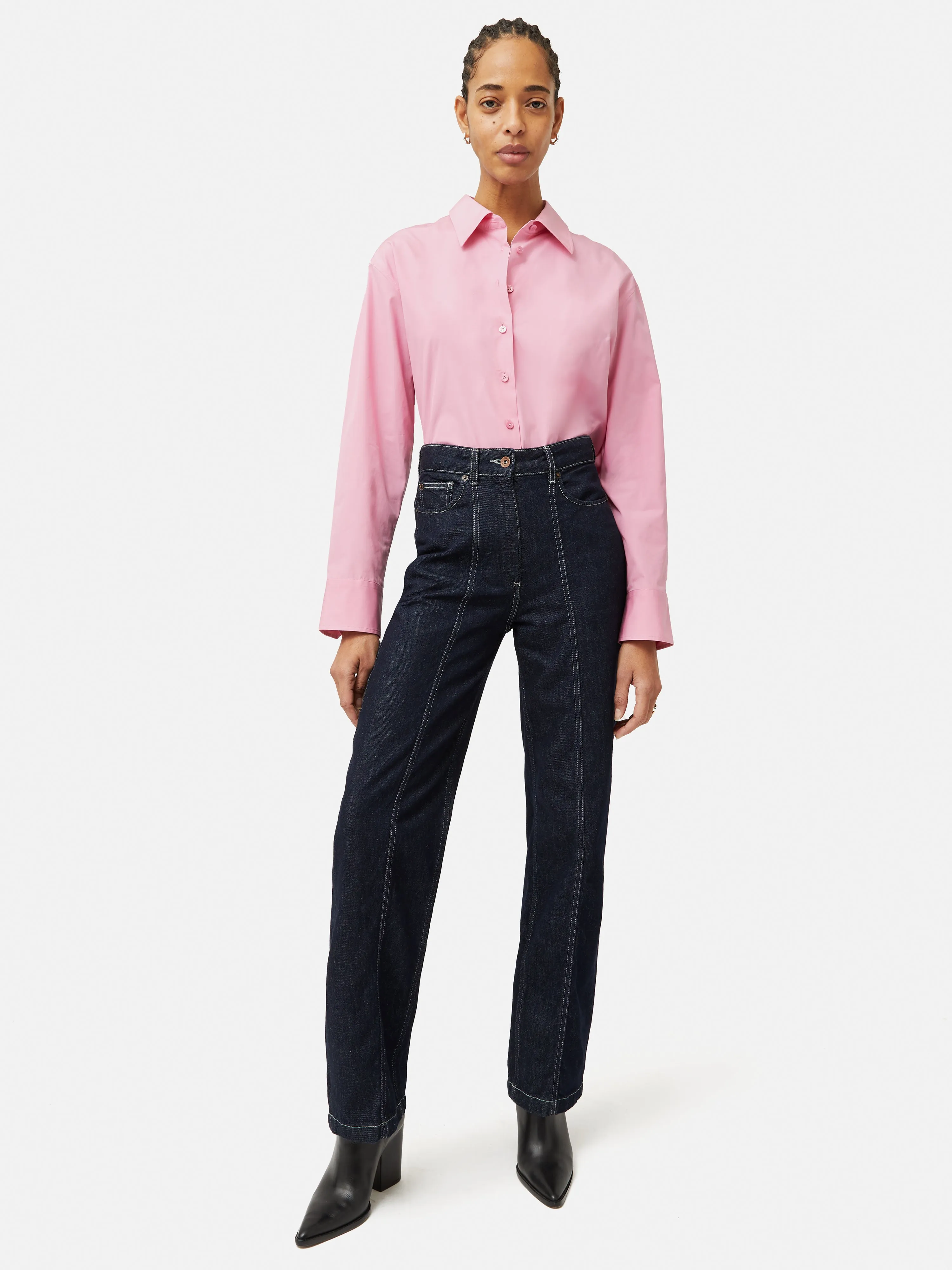 Cotton Poplin Shirt | Pink sold by Jigsaw product image thumbnail 3