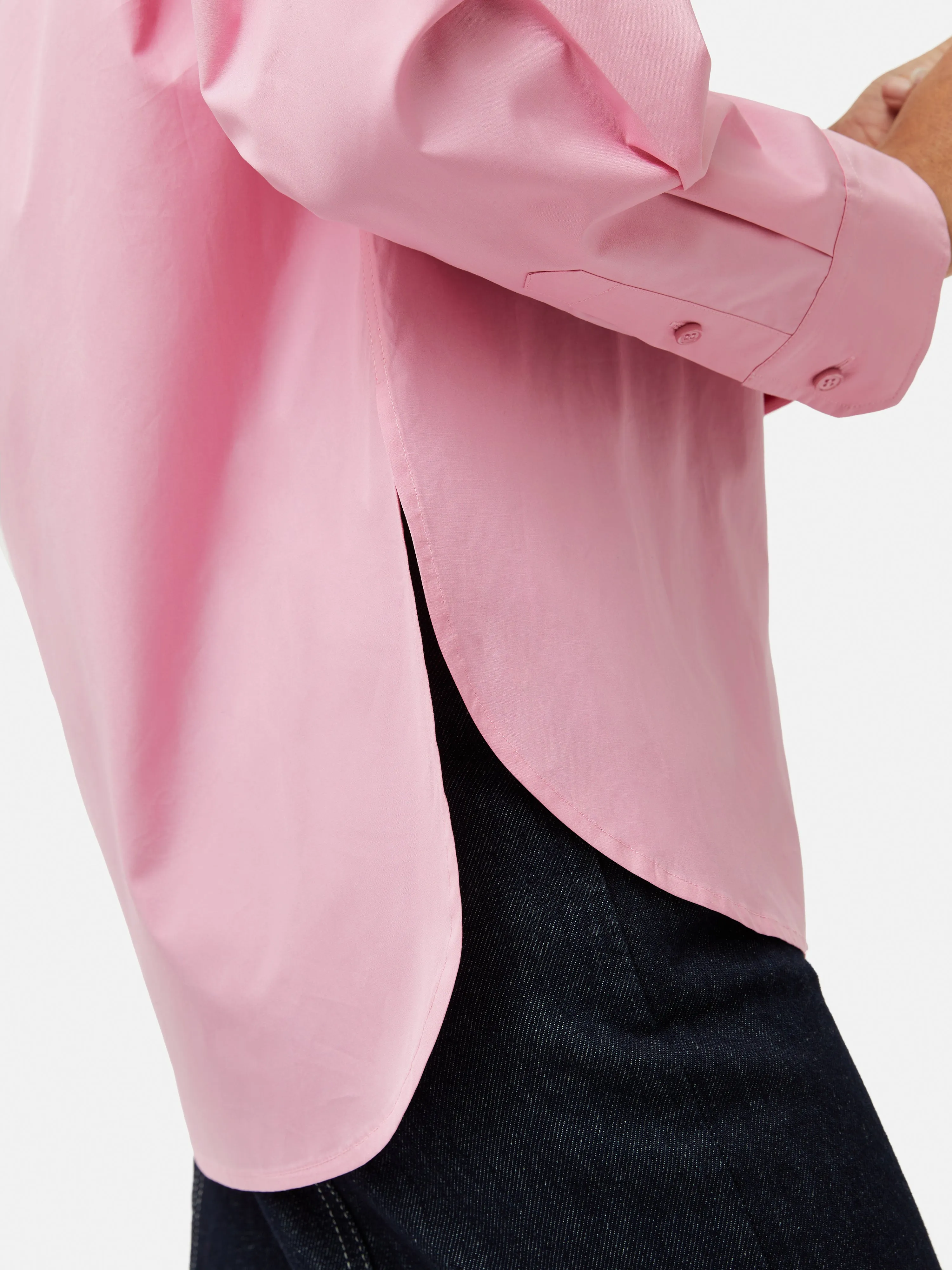 Cotton Poplin Shirt | Pink sold by Jigsaw product image thumbnail 4