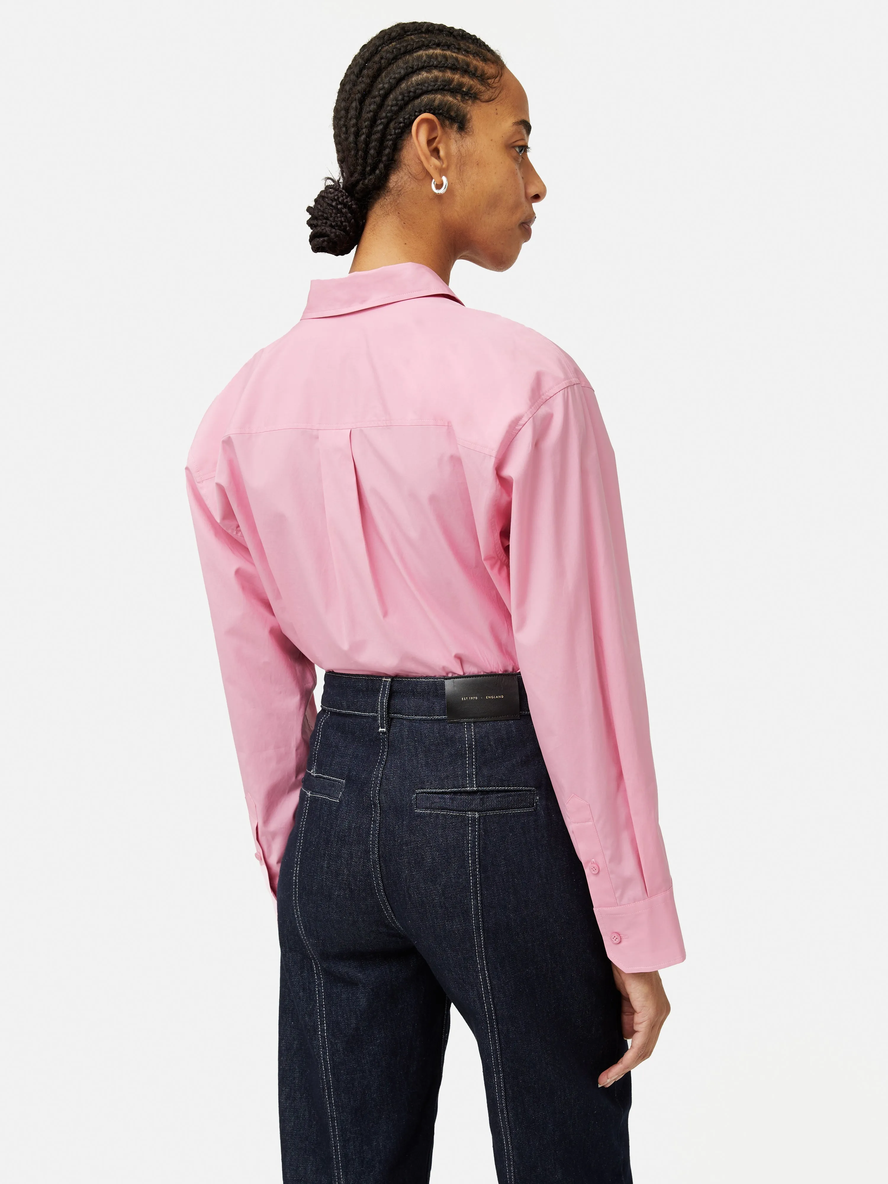 Cotton Poplin Shirt | Pink sold by Jigsaw product image thumbnail 5
