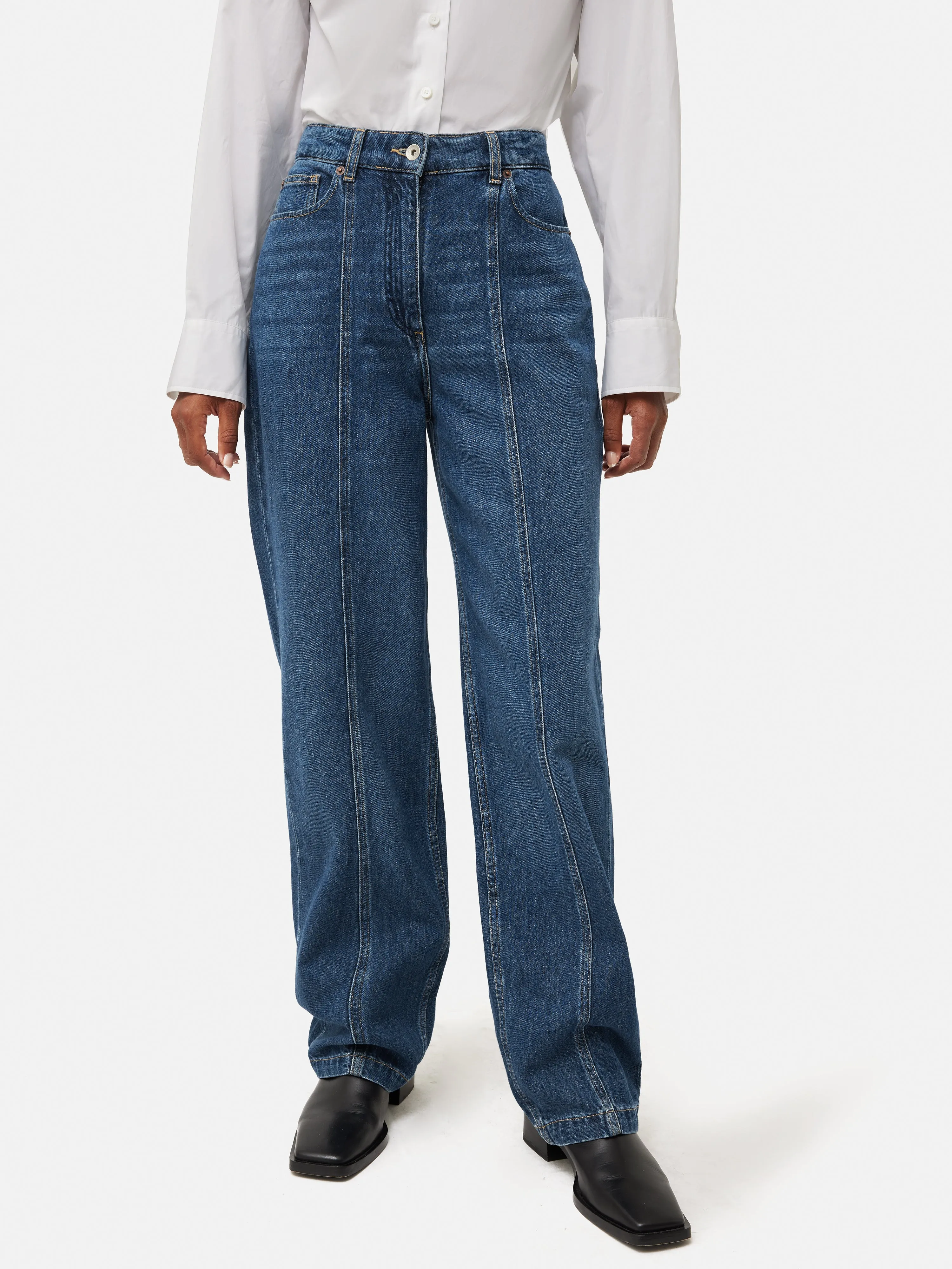 Beck Tailored Jean | Vintage Mid Blue sold by Jigsaw