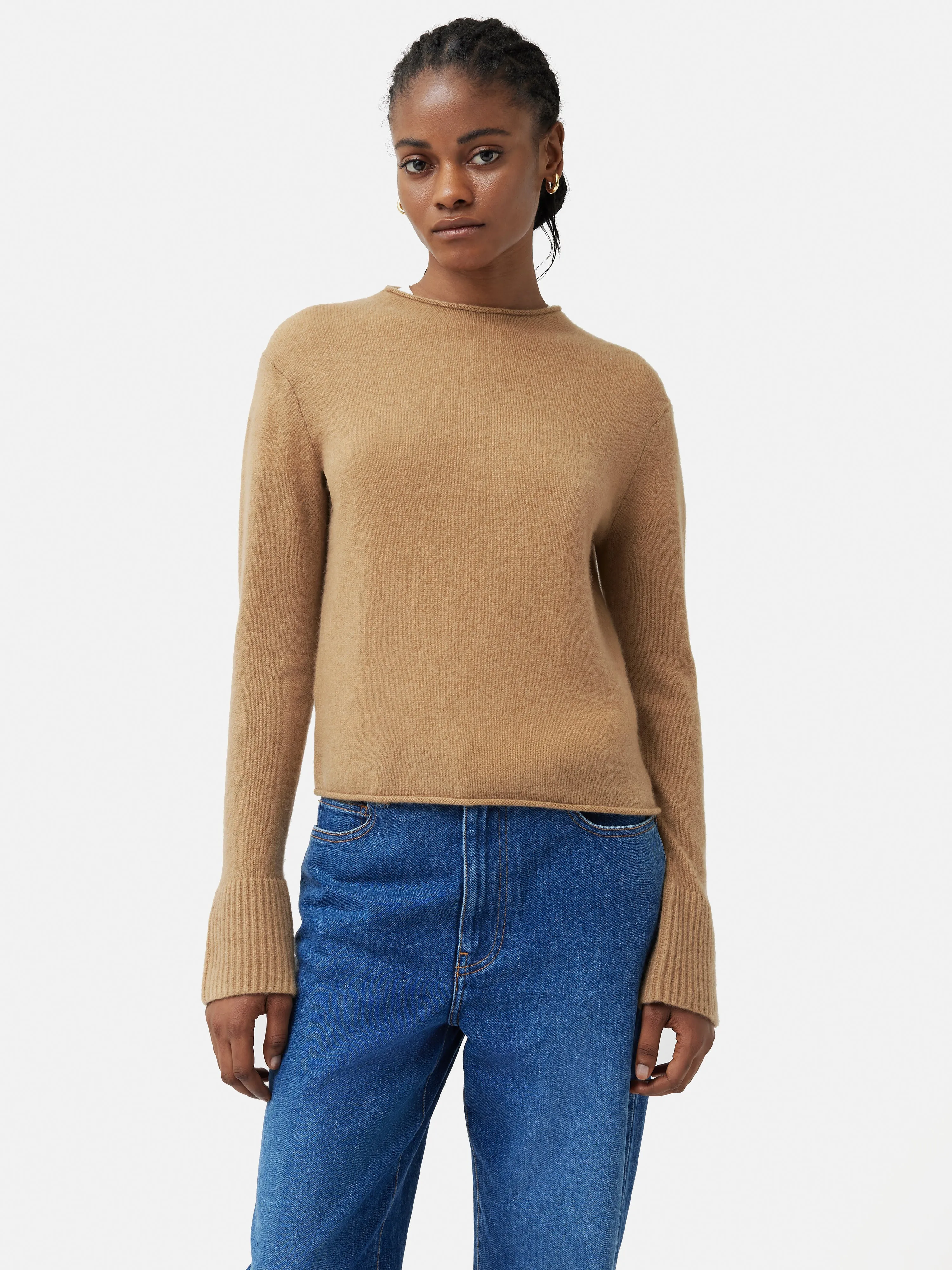 Cloud Cashmere Eldon Jumper | Camel sold by Jigsaw
